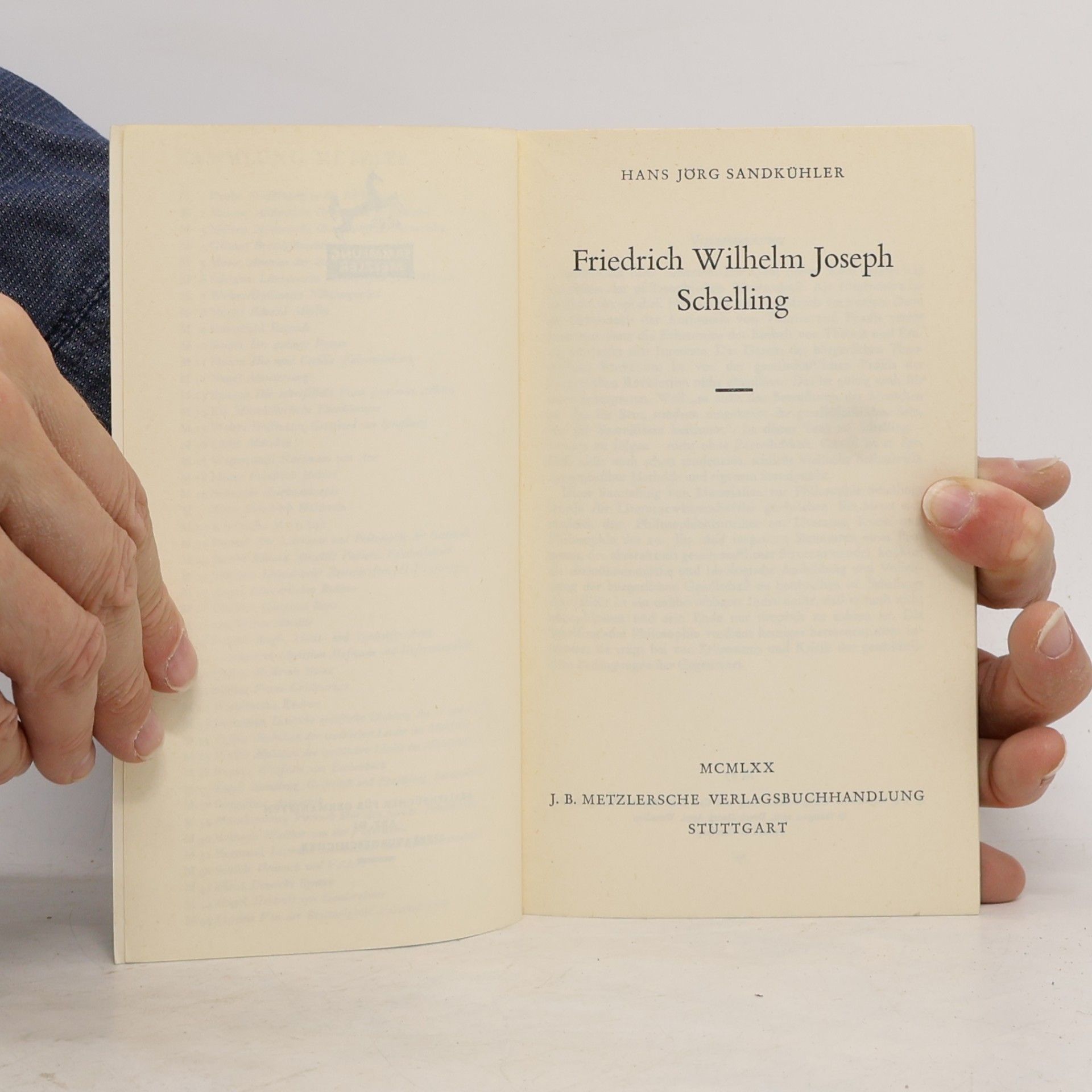 Hans Jörg Sandkühler Friedrich Wilhelm Joseph Schelling