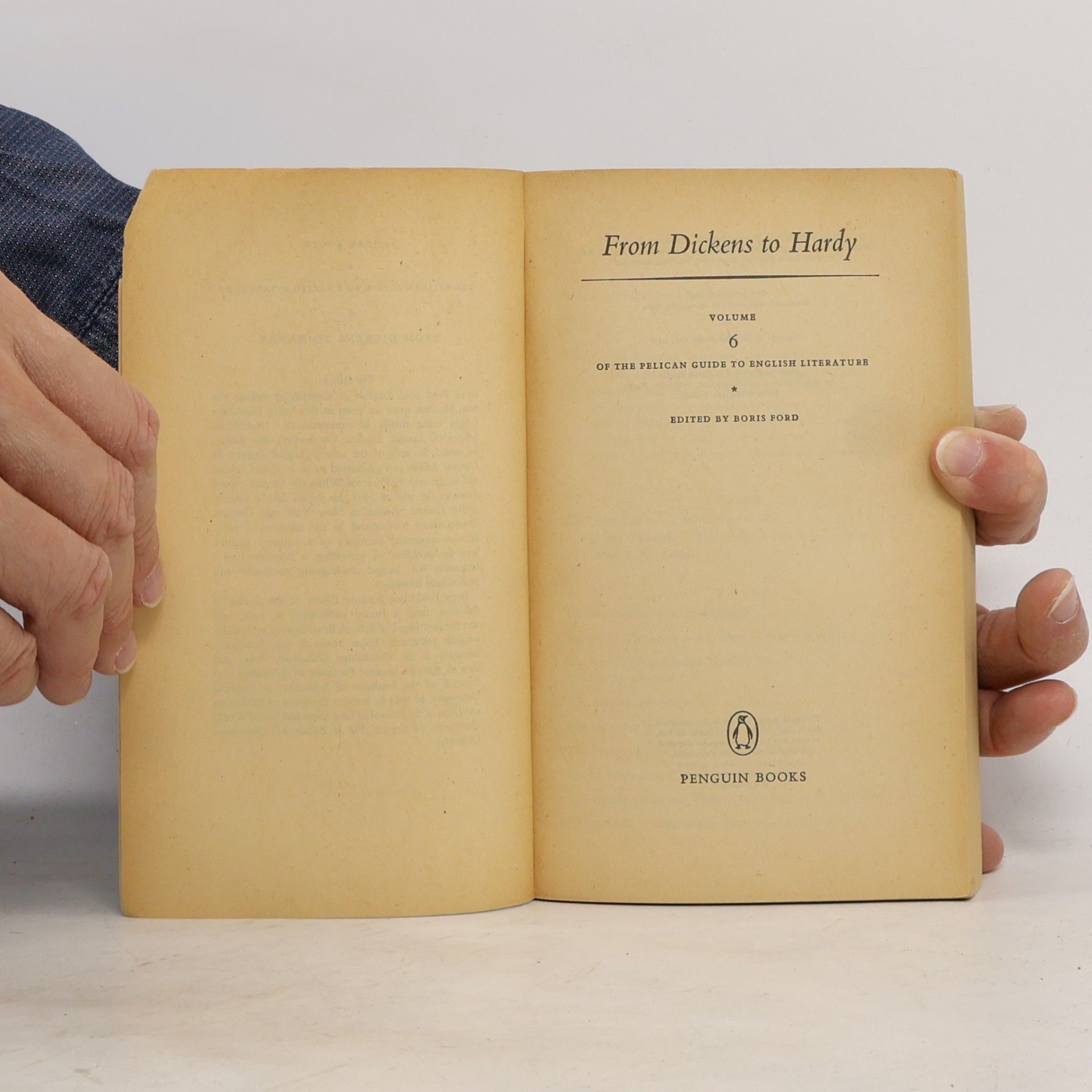 Boris Ford From Dickens to Hardy