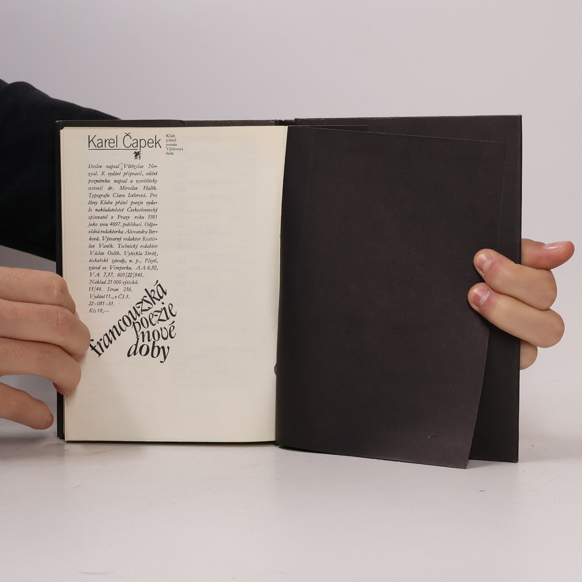 Karel Čapek Francouzská poezie nové doby
