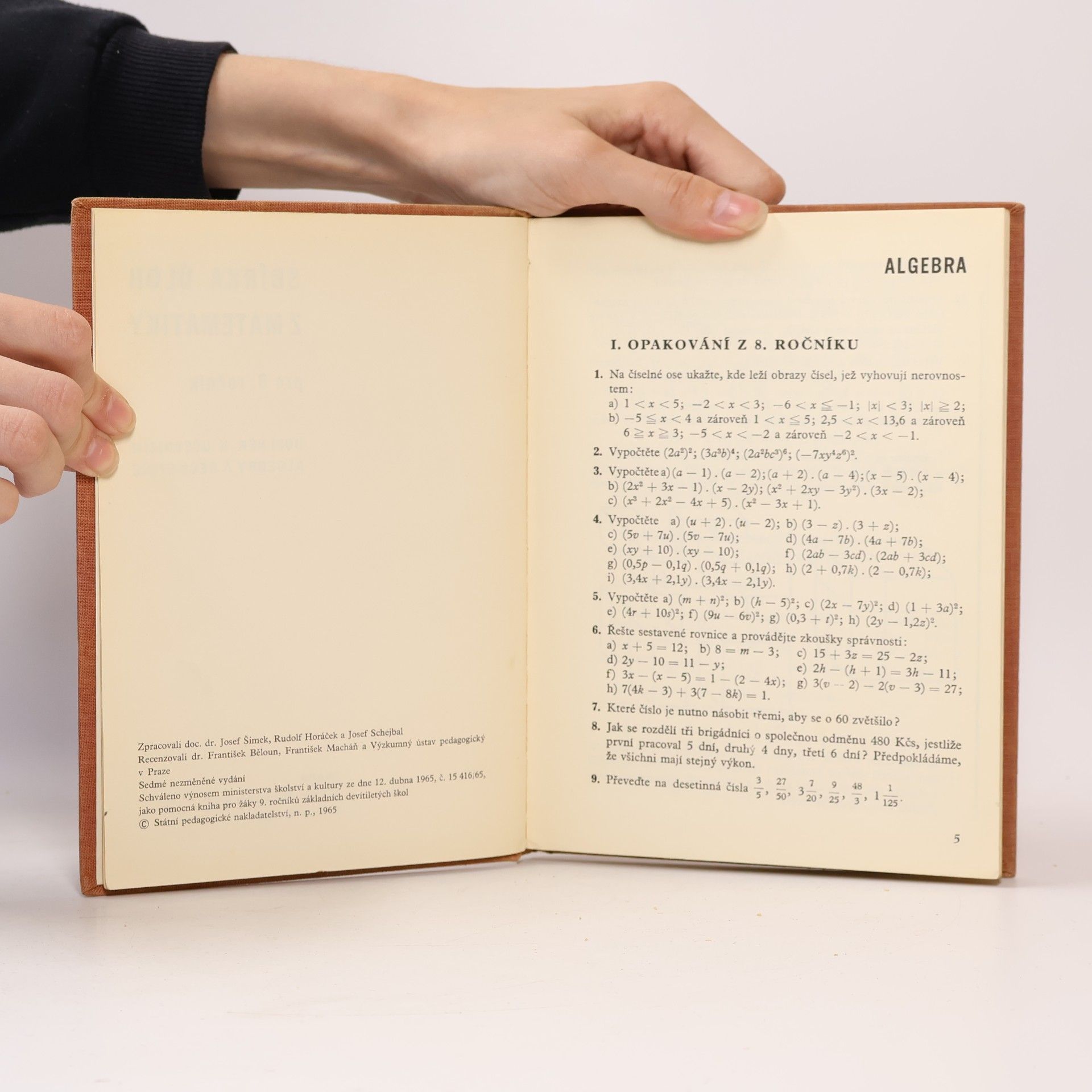 kolektiv Sbírka úloh z matematiky pro 9. ročník