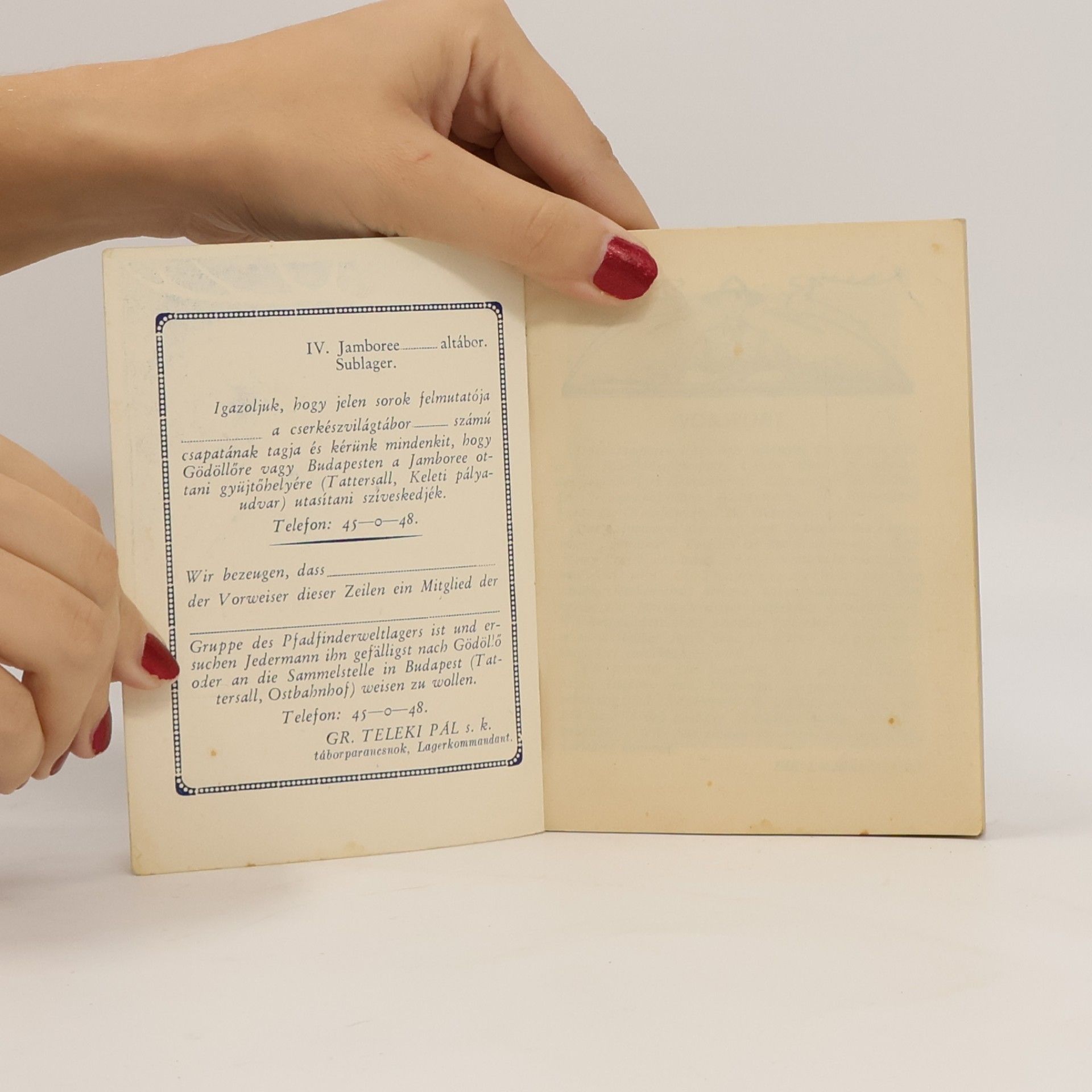 kolektiv Jamboree Taschenbuch Gödöllö-Budapest 1933