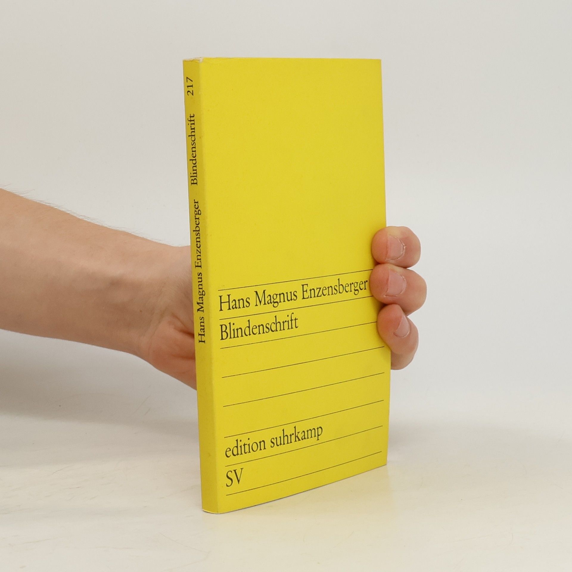 Hans Magnus Enzensberger Blindenschrift