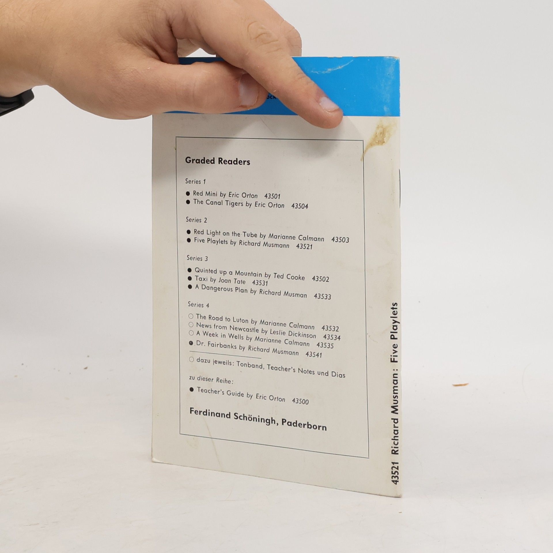 Richard Musman Graded Readers - 2: Five Playlets (Schöninghs Englische Textausgaben)