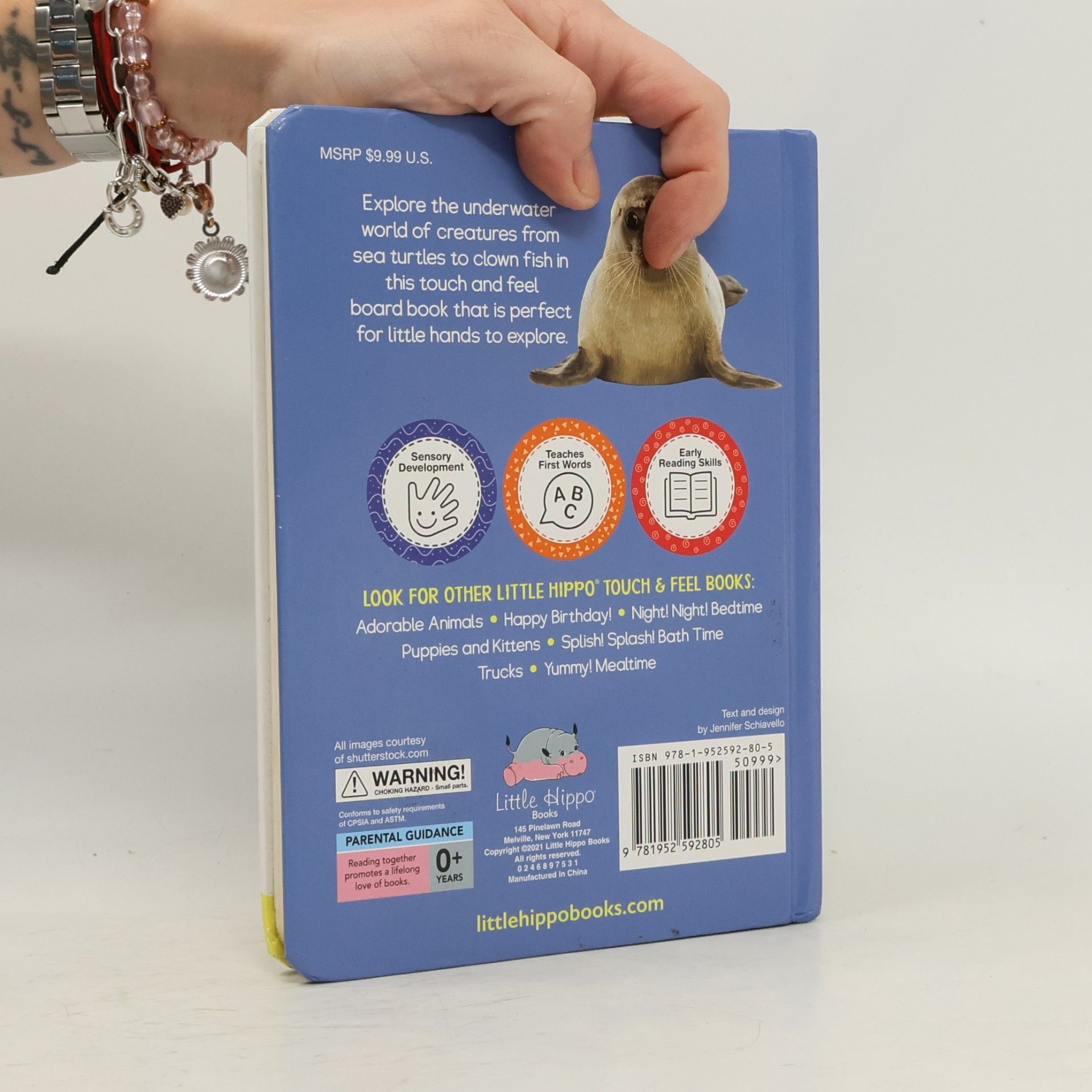 Little Hippo Books Ocean Friends - Touch and Feel Board Book - Sensory Board Book