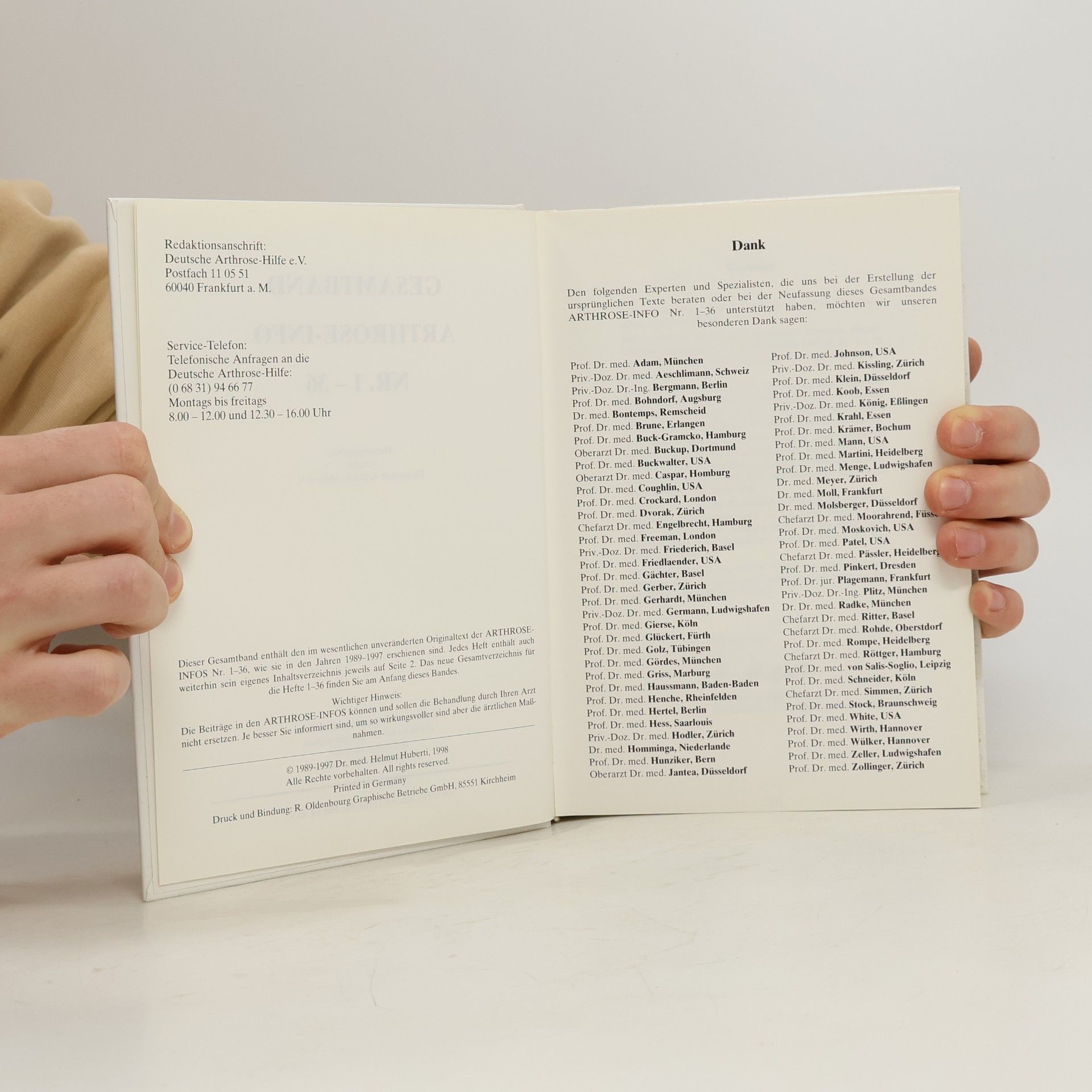 Autorenkollektiv Arthrose-Info Nr. 1-36