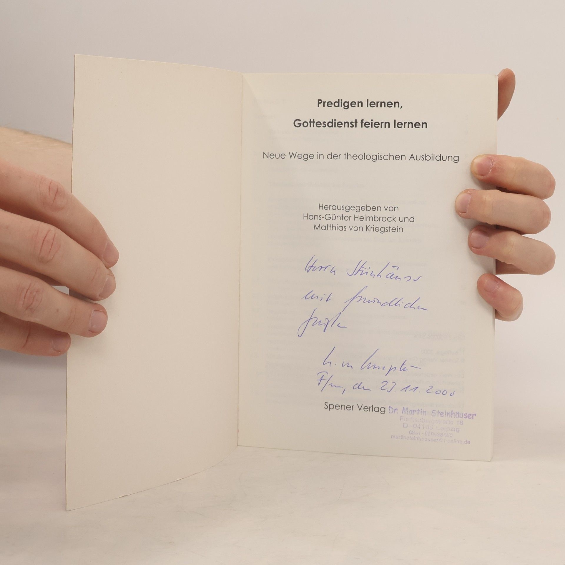Hans-Günter Heimbrock Predigen lernen, Gottesdienst feiern lernen