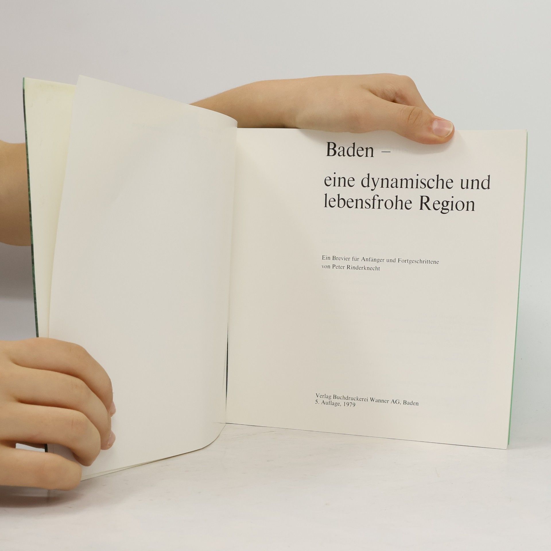 Peter Rinderknecht Baden. Eine dynamische und lebensfrohe Region