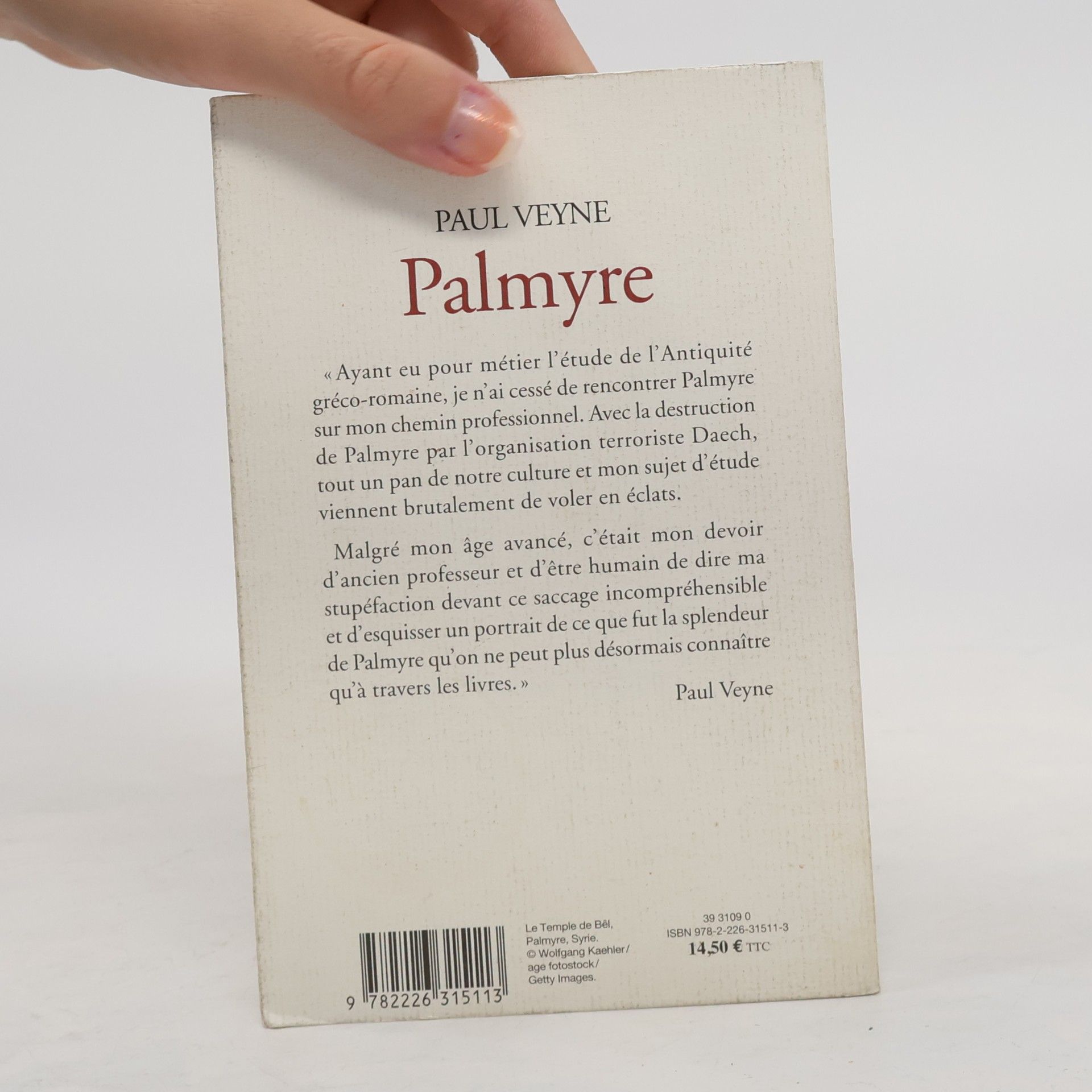 Paul Veyne Palmyre, l'irremplaçable trésor
