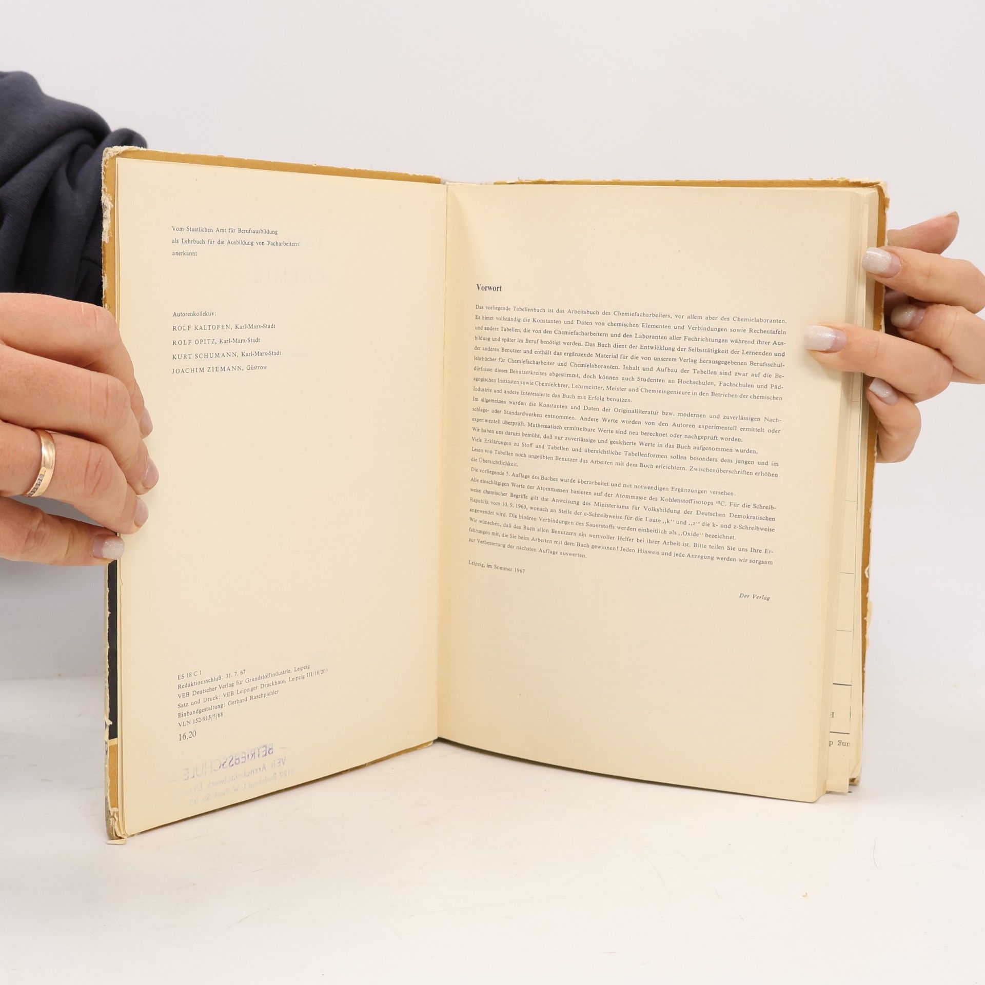 kolektiv Tabellenbuch Chemie