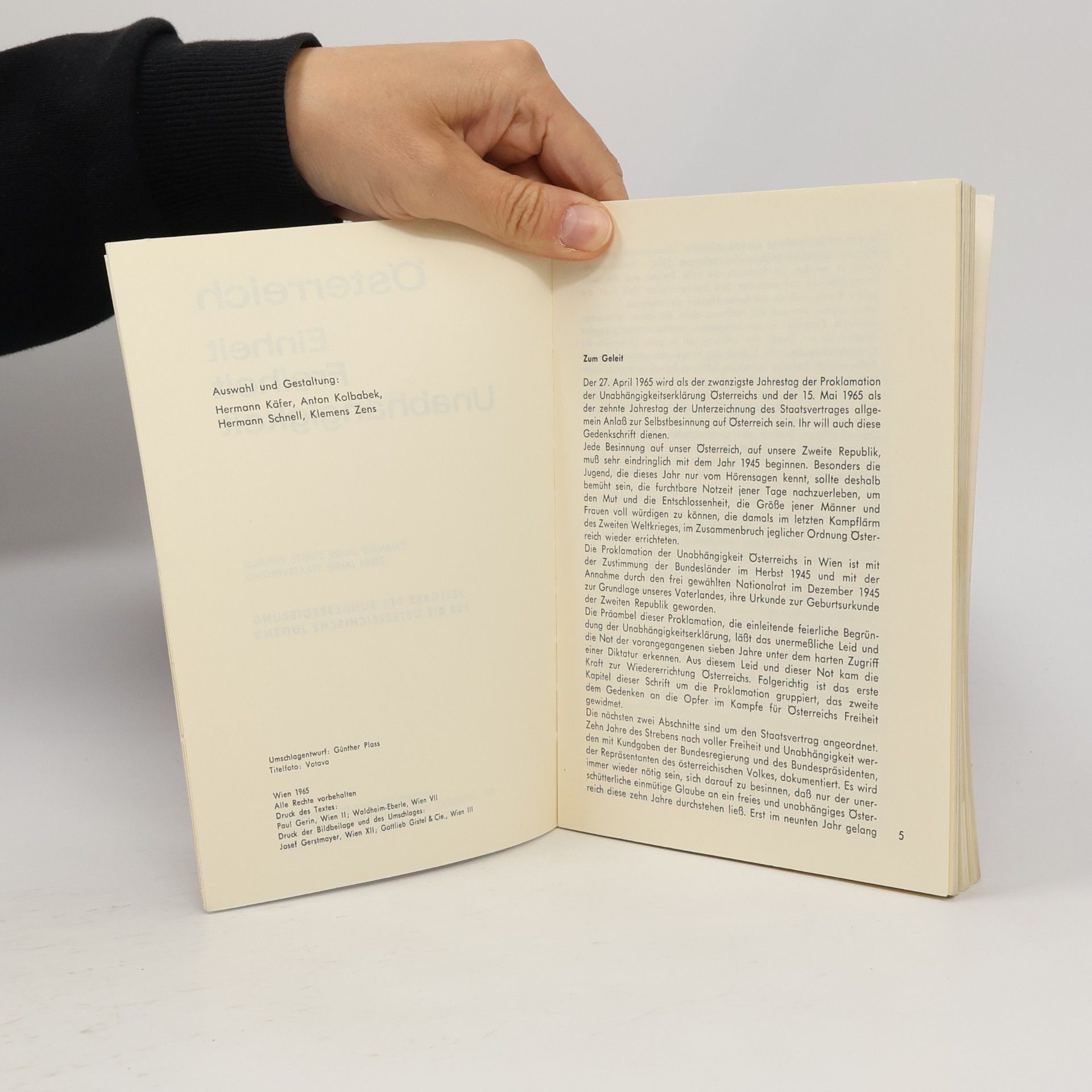 Hermann Käfer Österreich. Einheit, Freiheit, Unabhängigkeit