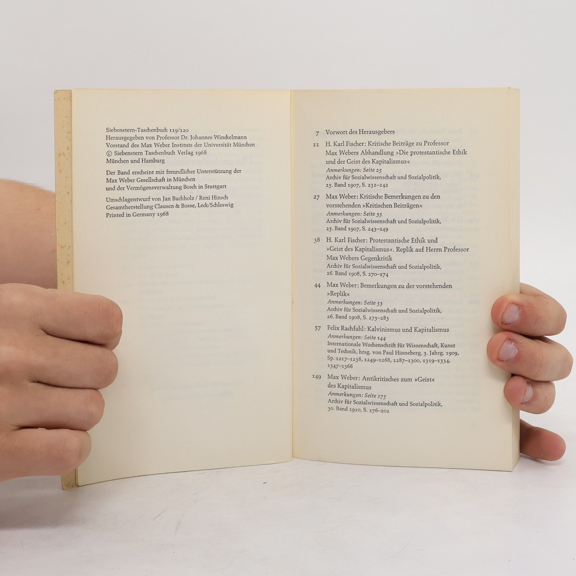 Max Weber Die protestantische Ethik II