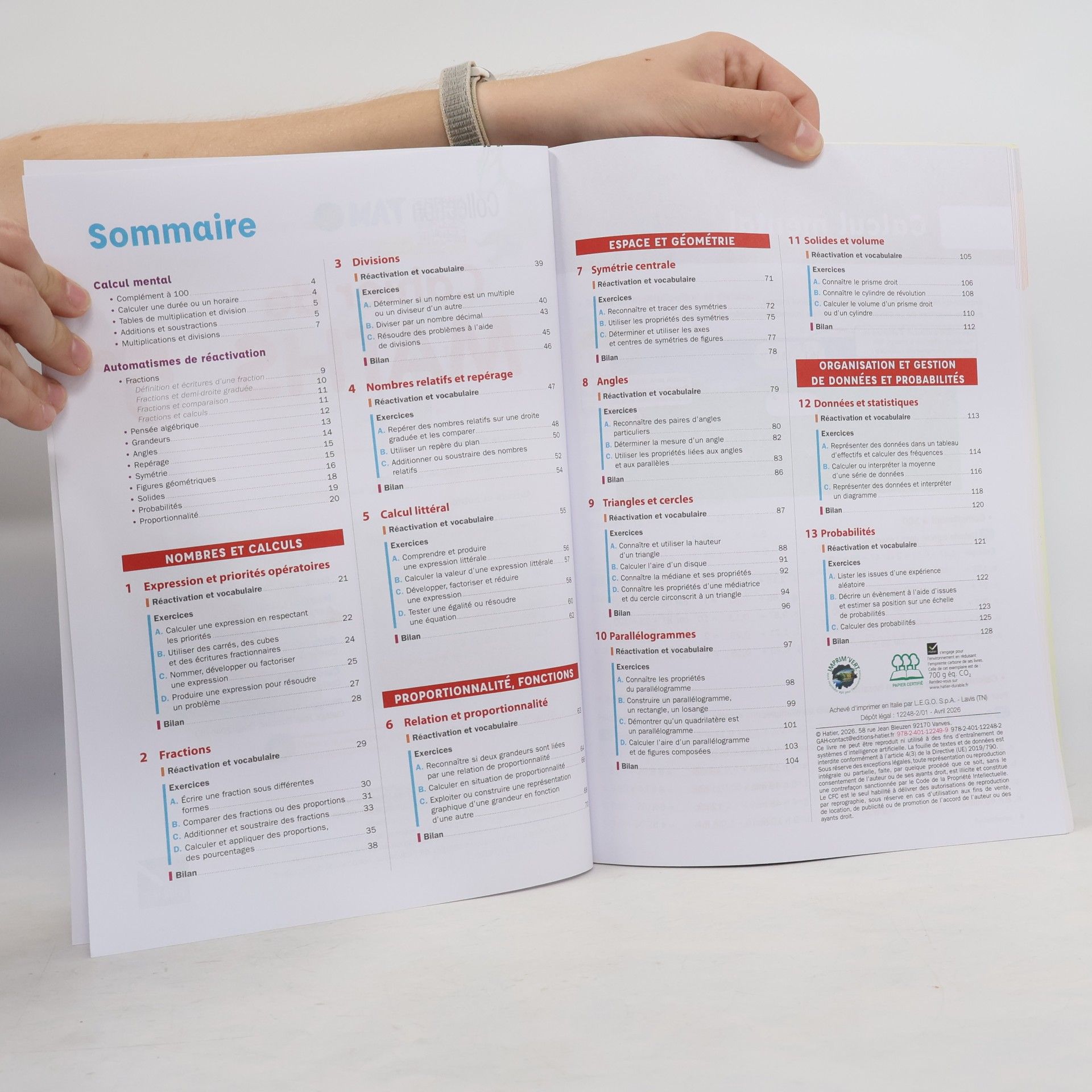 V. Joly Cahier de mathématiques 5e