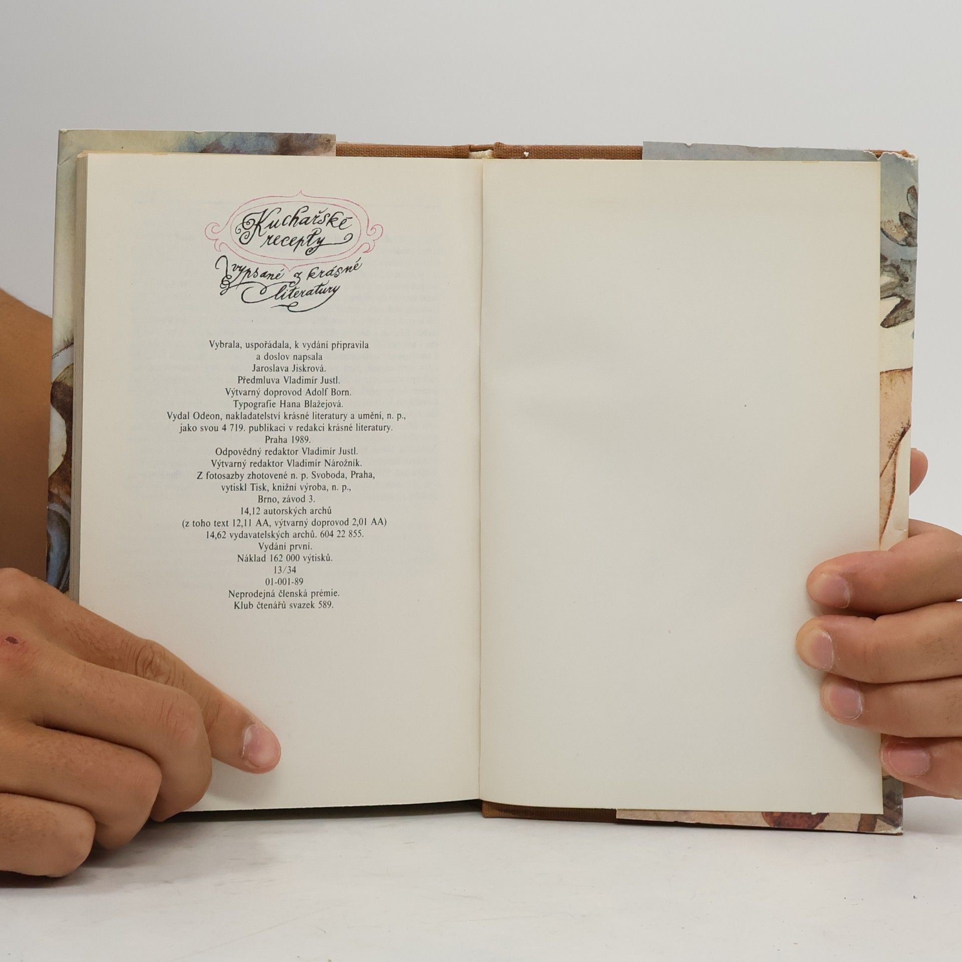Jaroslava Jiskrová Kuchařské recepty vypsané z krásné literatury