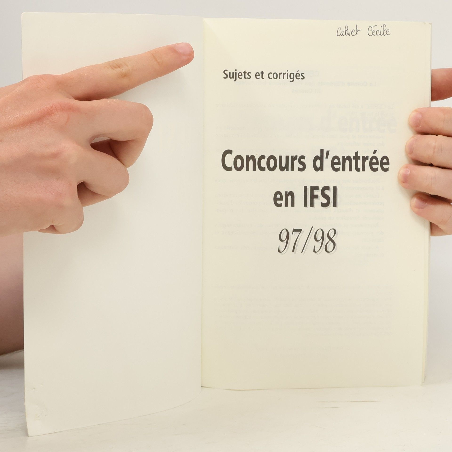 Concours d'entrée en IFSI