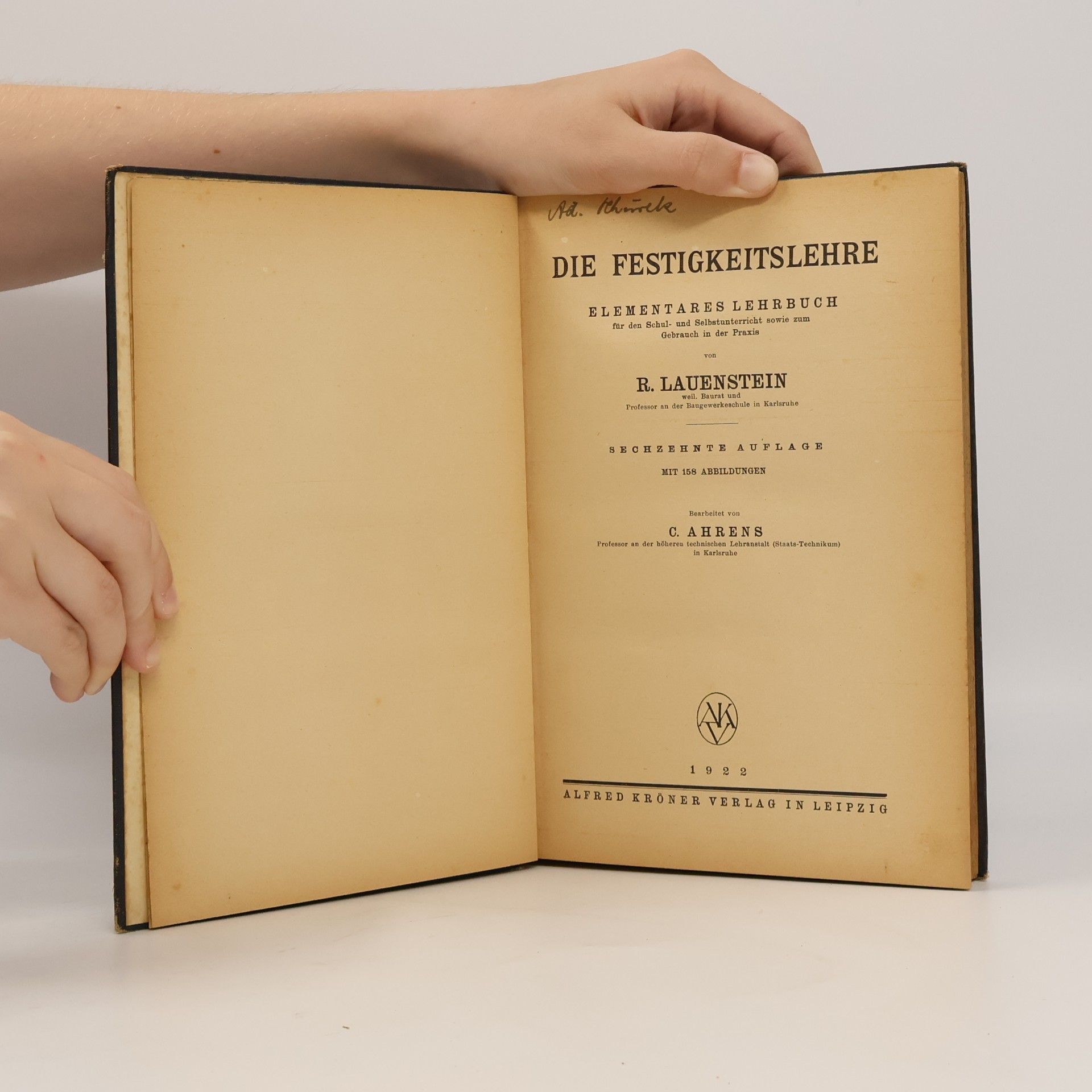 R. Lauenstein Die Festigkeitslehre