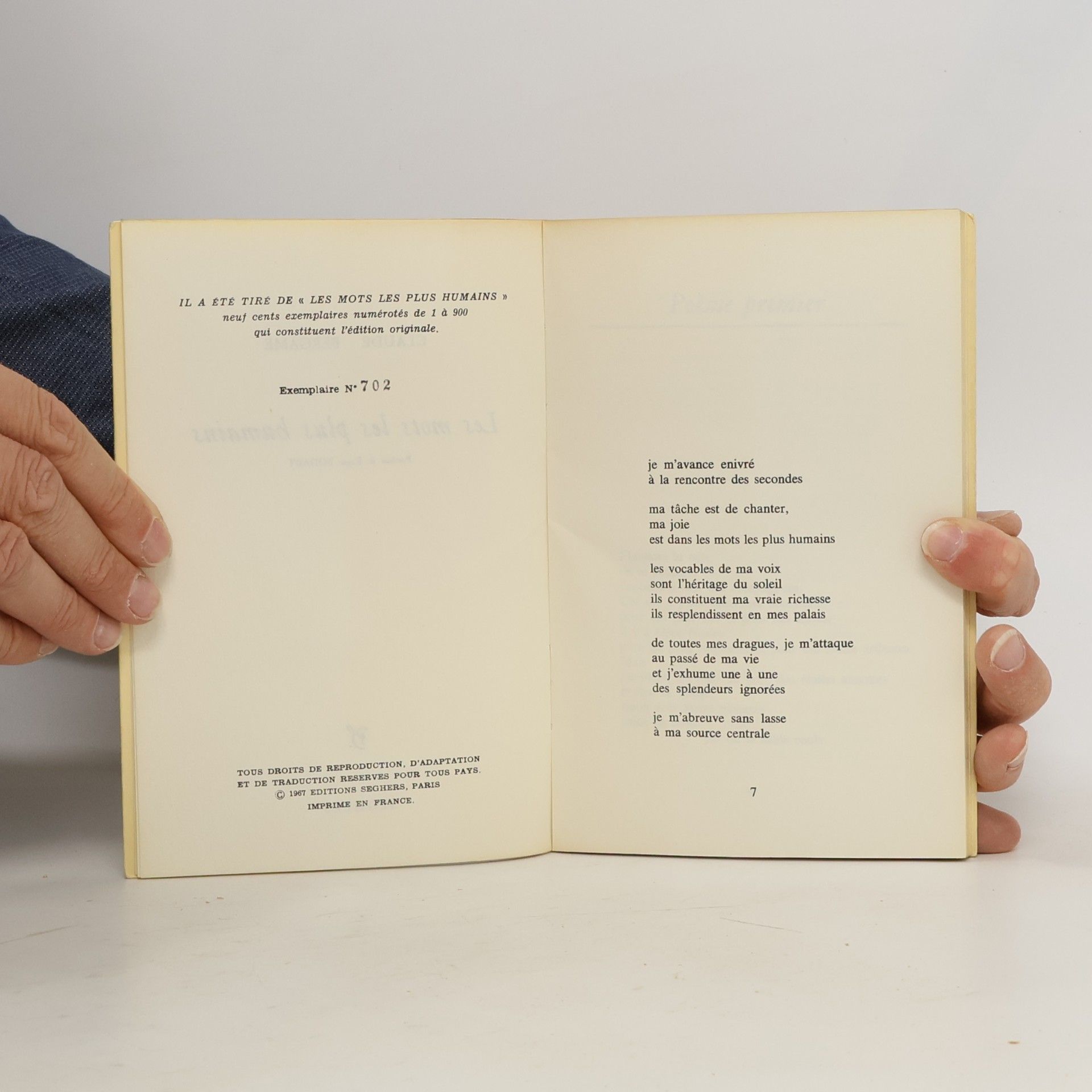 Claude Bergame Les mots les plus humains