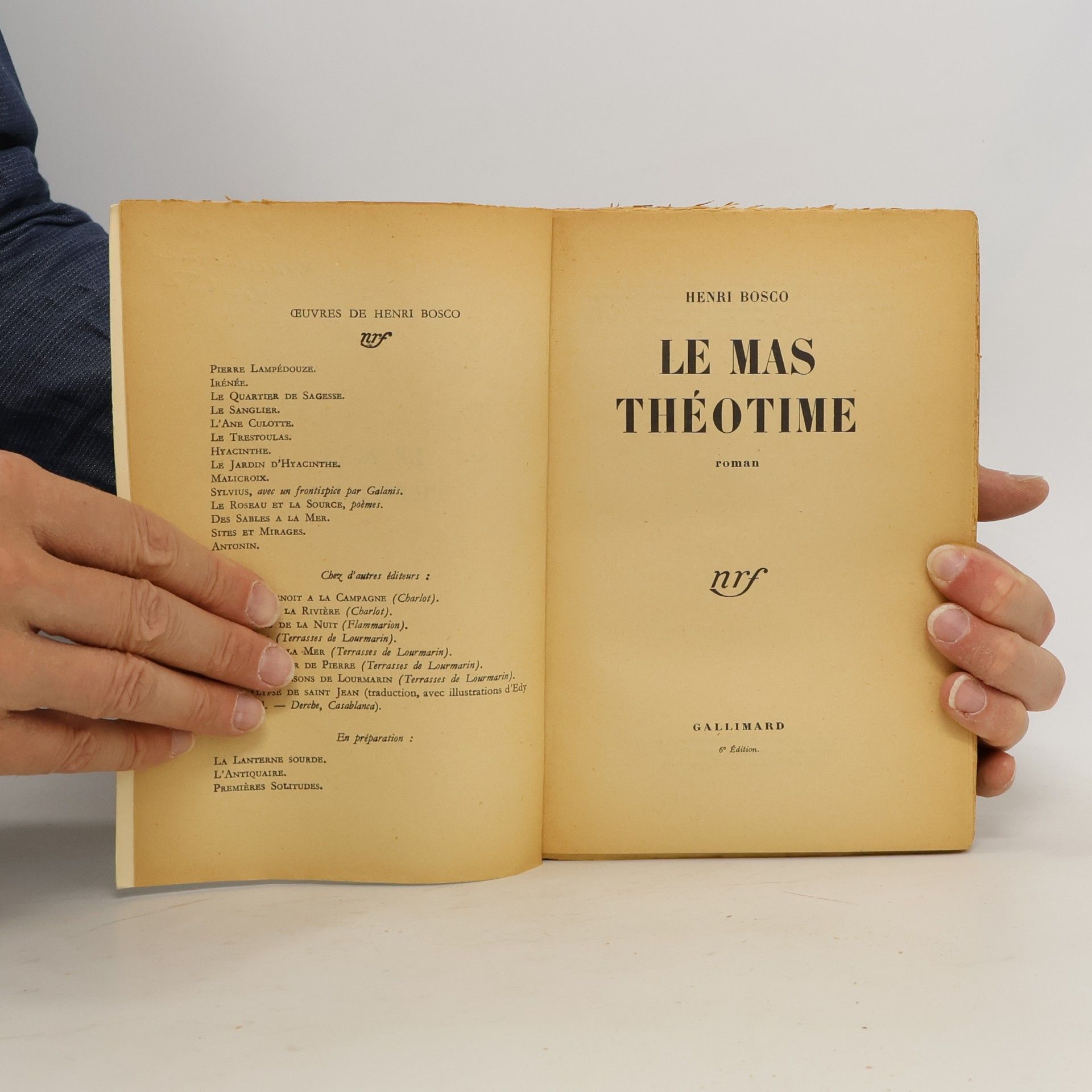 Henri Bosco Le mas Théotime