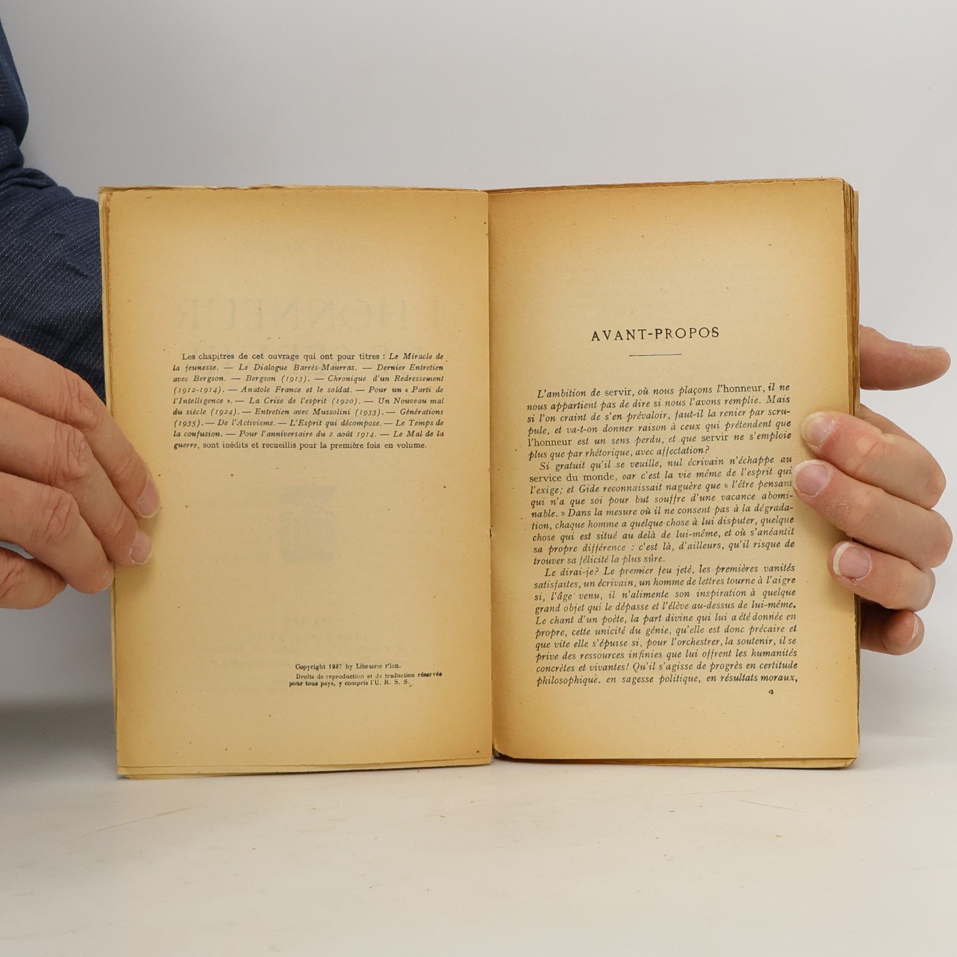 Massis, Henri L'Honneur de Servir