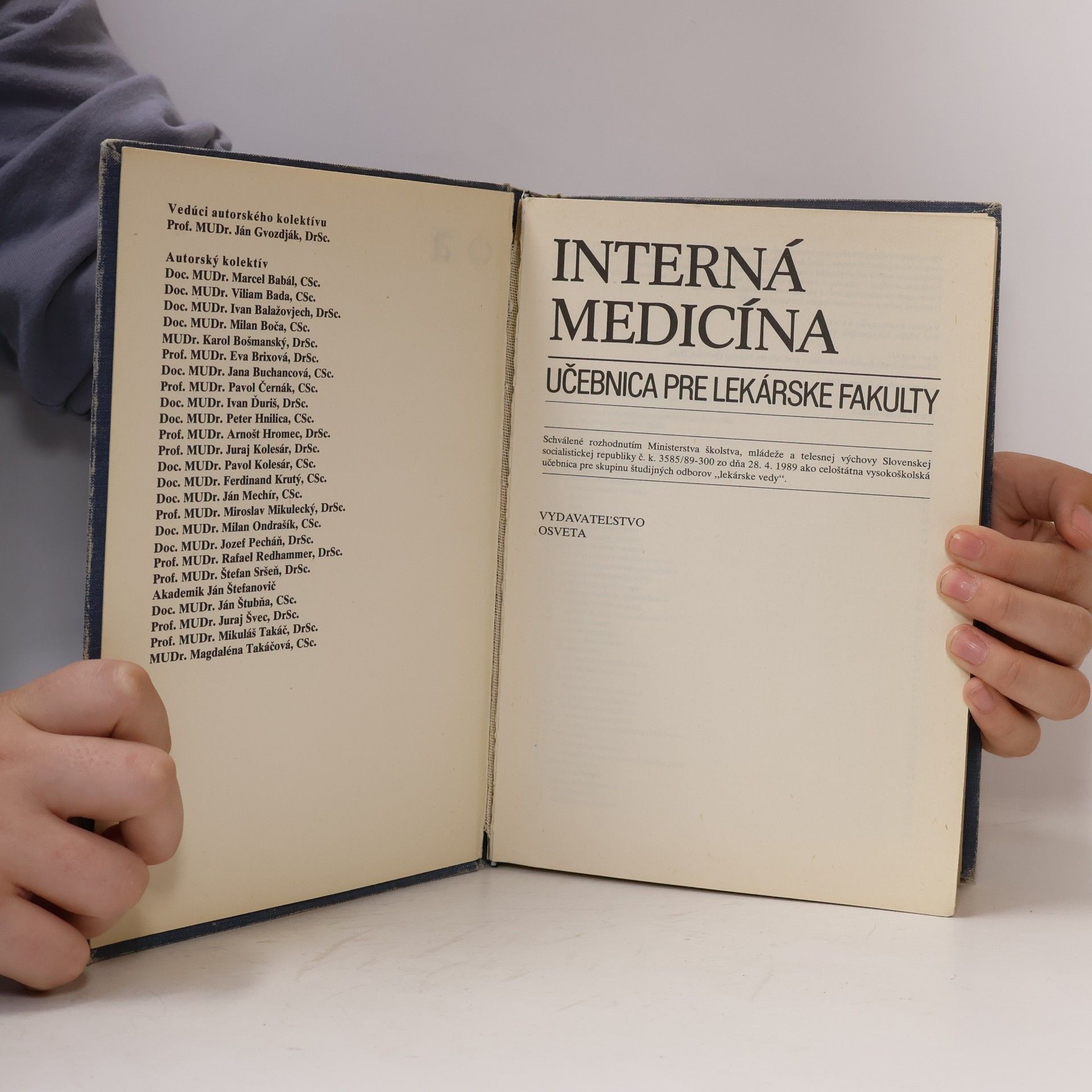 Ján Gvozdják Interná medicína