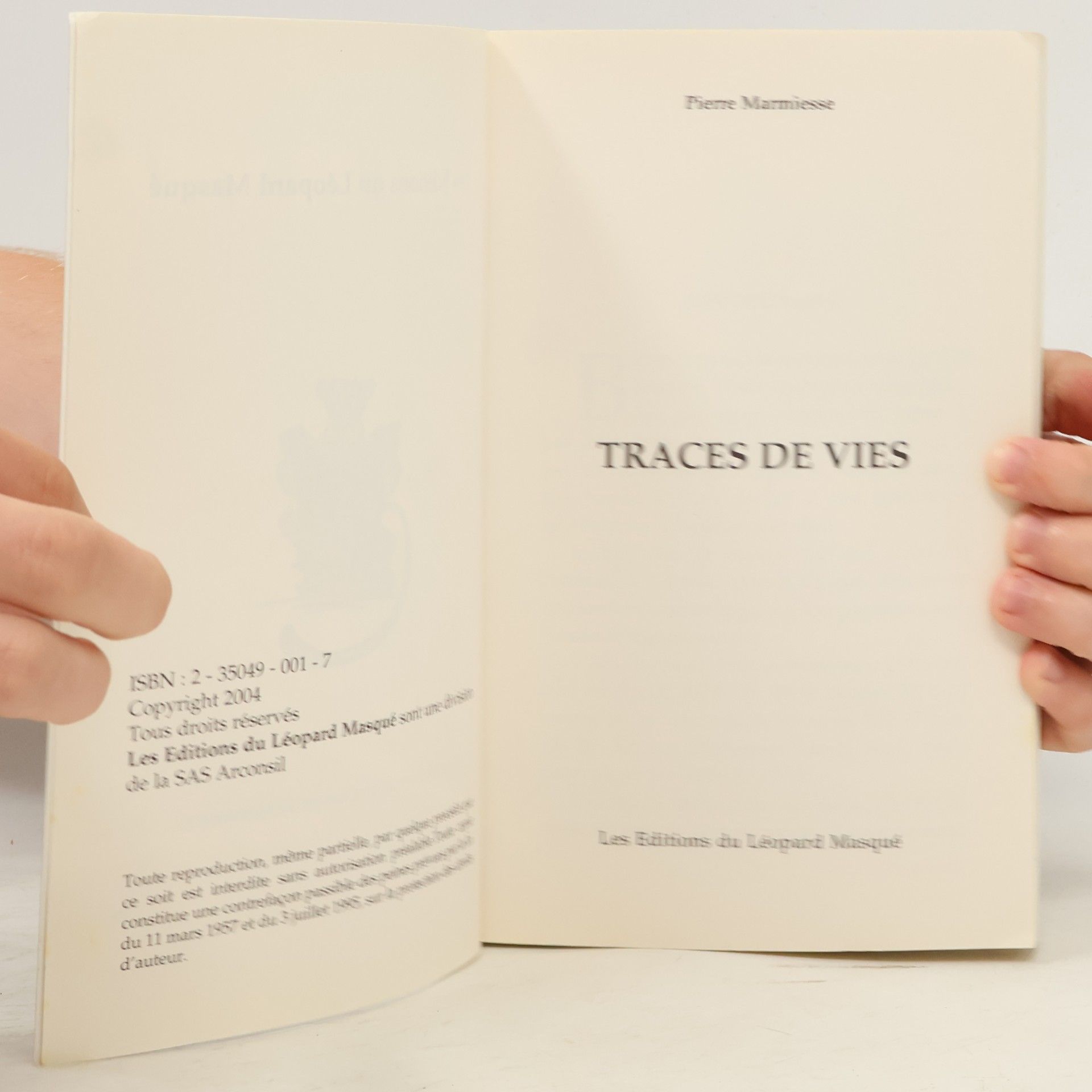 Pierre Marmiesse Les Quotidiens du Léopard: Traces de vies