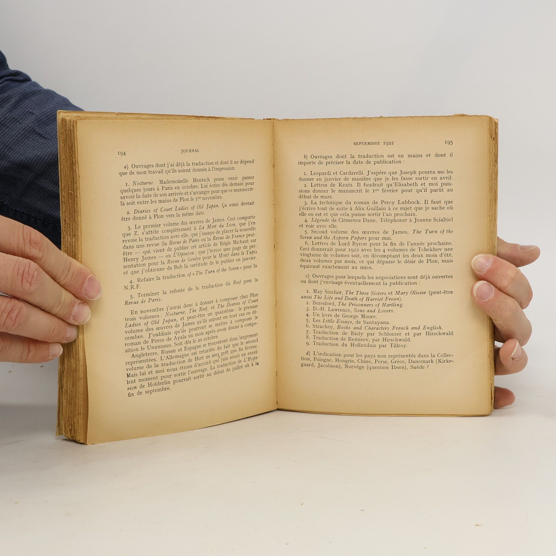 Charles du Bos Journal 1921-1923