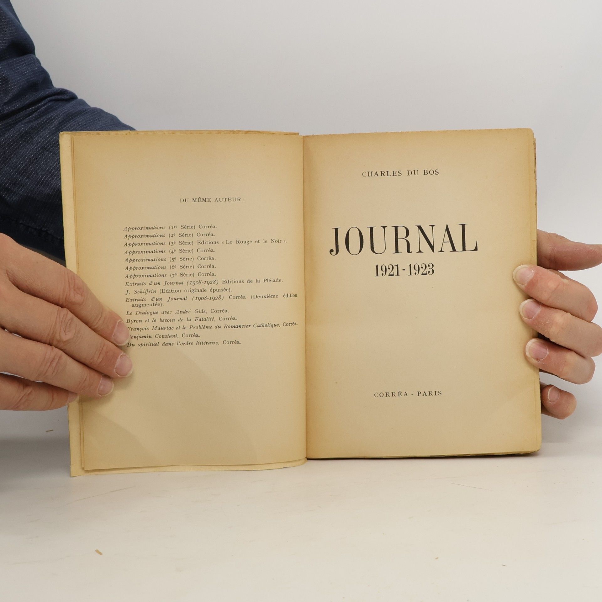 Charles du Bos Journal 1921-1923