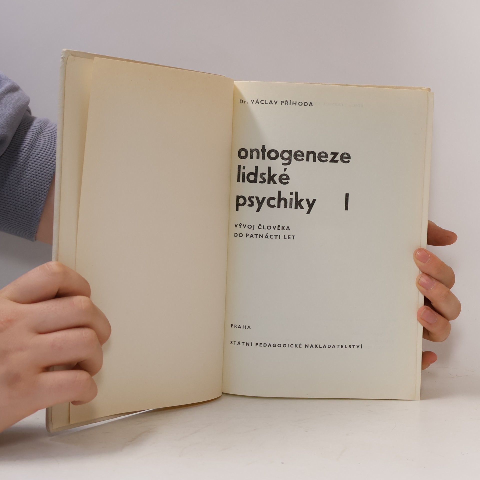 Václav Příhoda Ontogeneze lidské psychiky I.