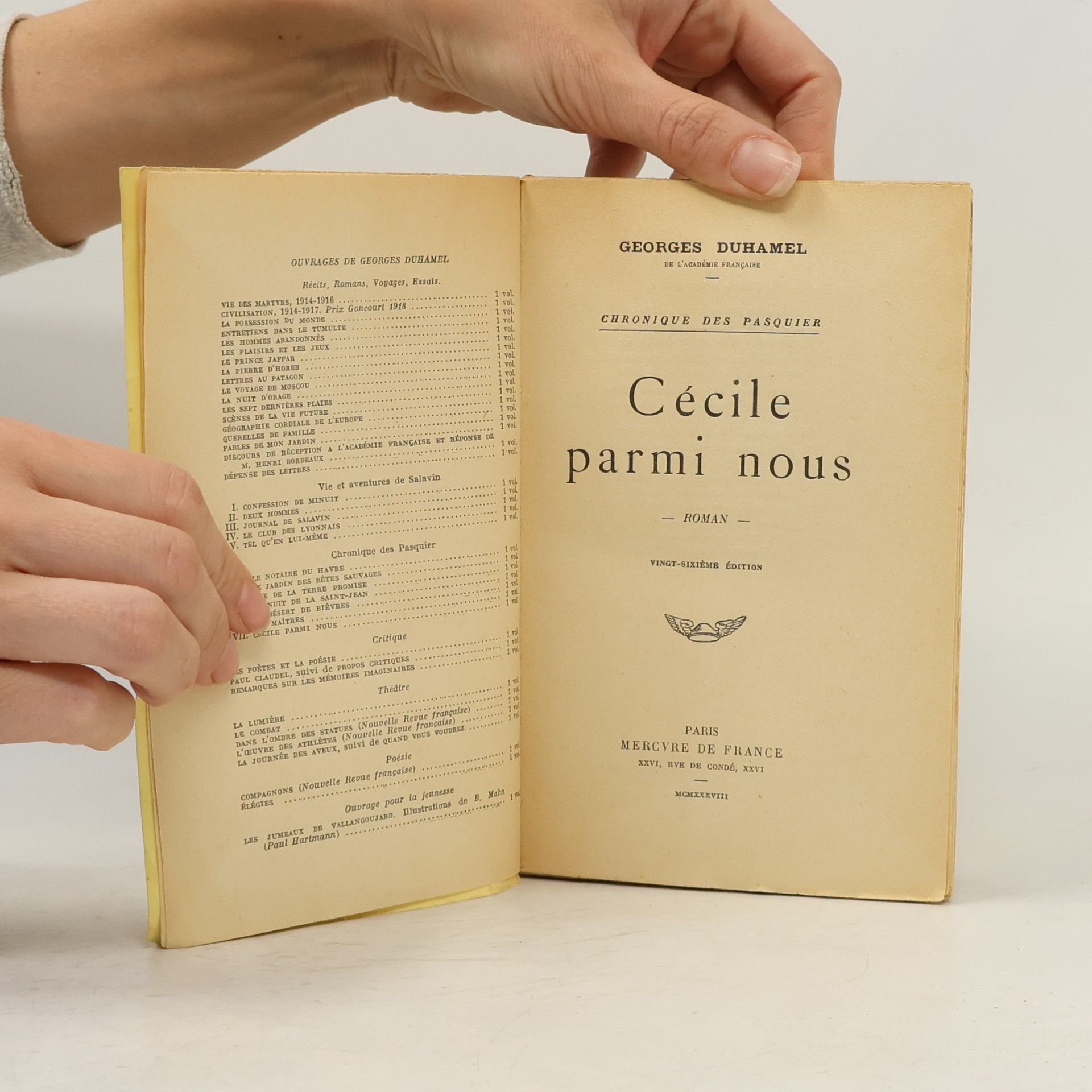 Georges Duhamel Cécile parmi nous