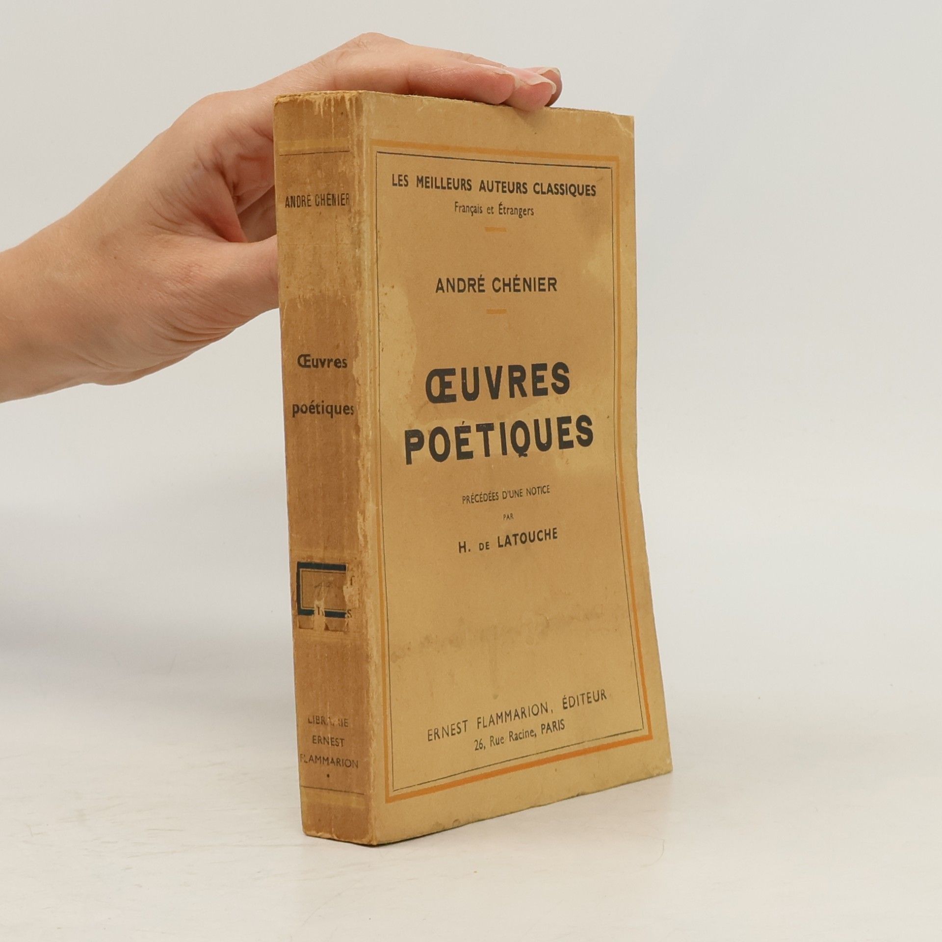 André Chénier Œuvres Poétiques