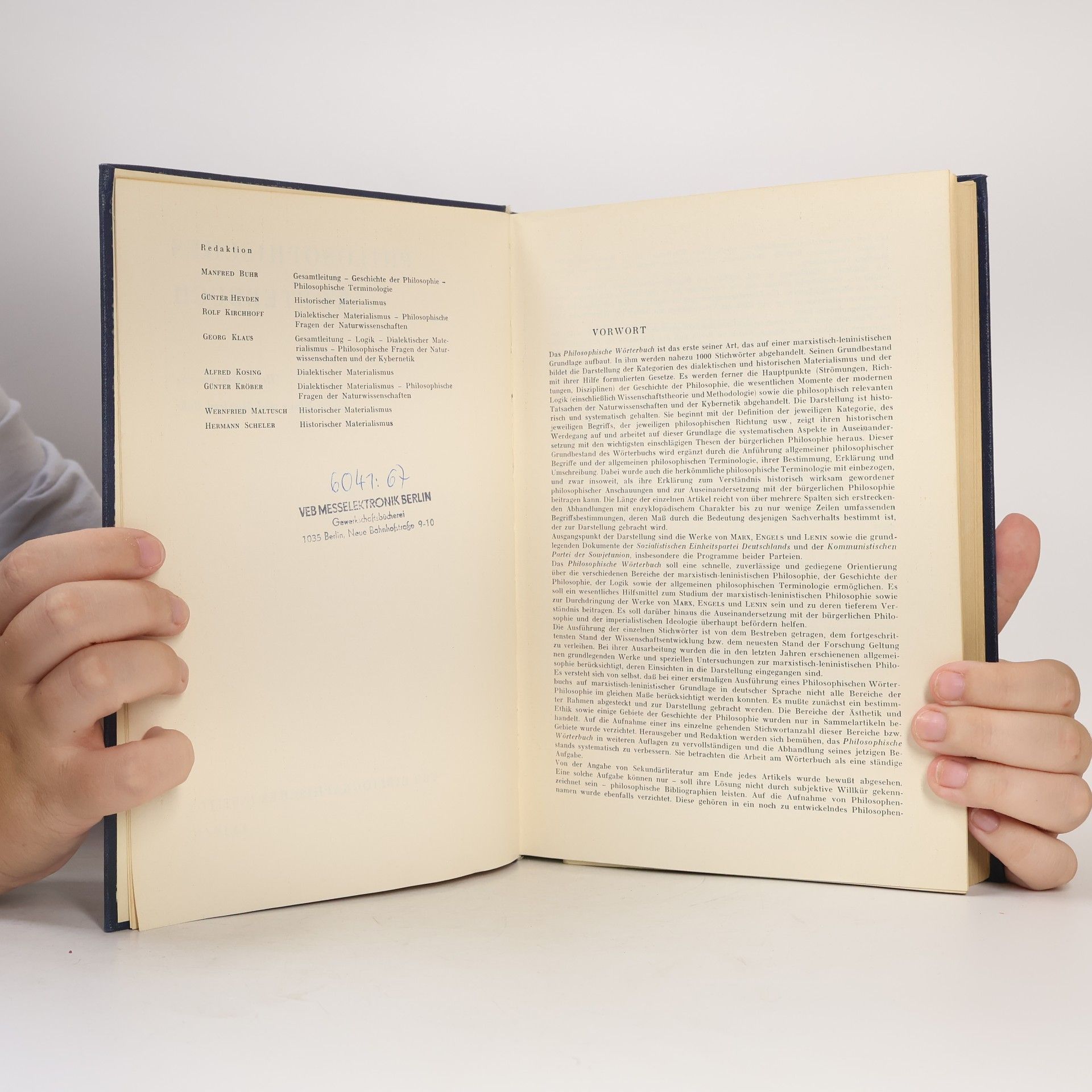 Georg Klaus Philosophisches Wörterbuch