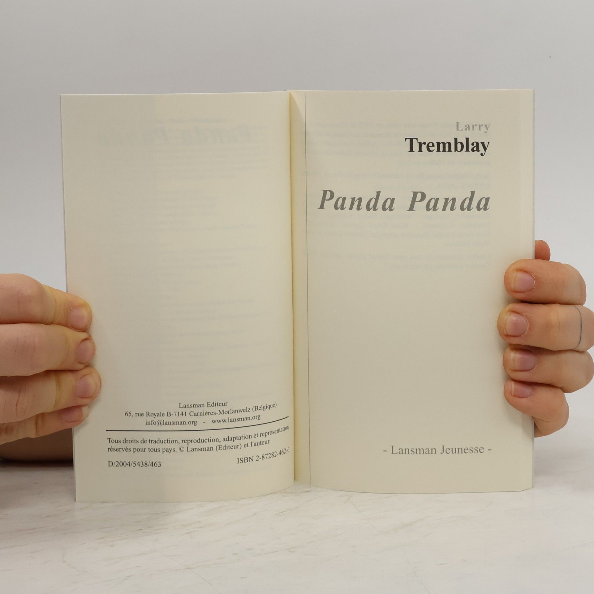 Larry Tremblay Panda Panda
