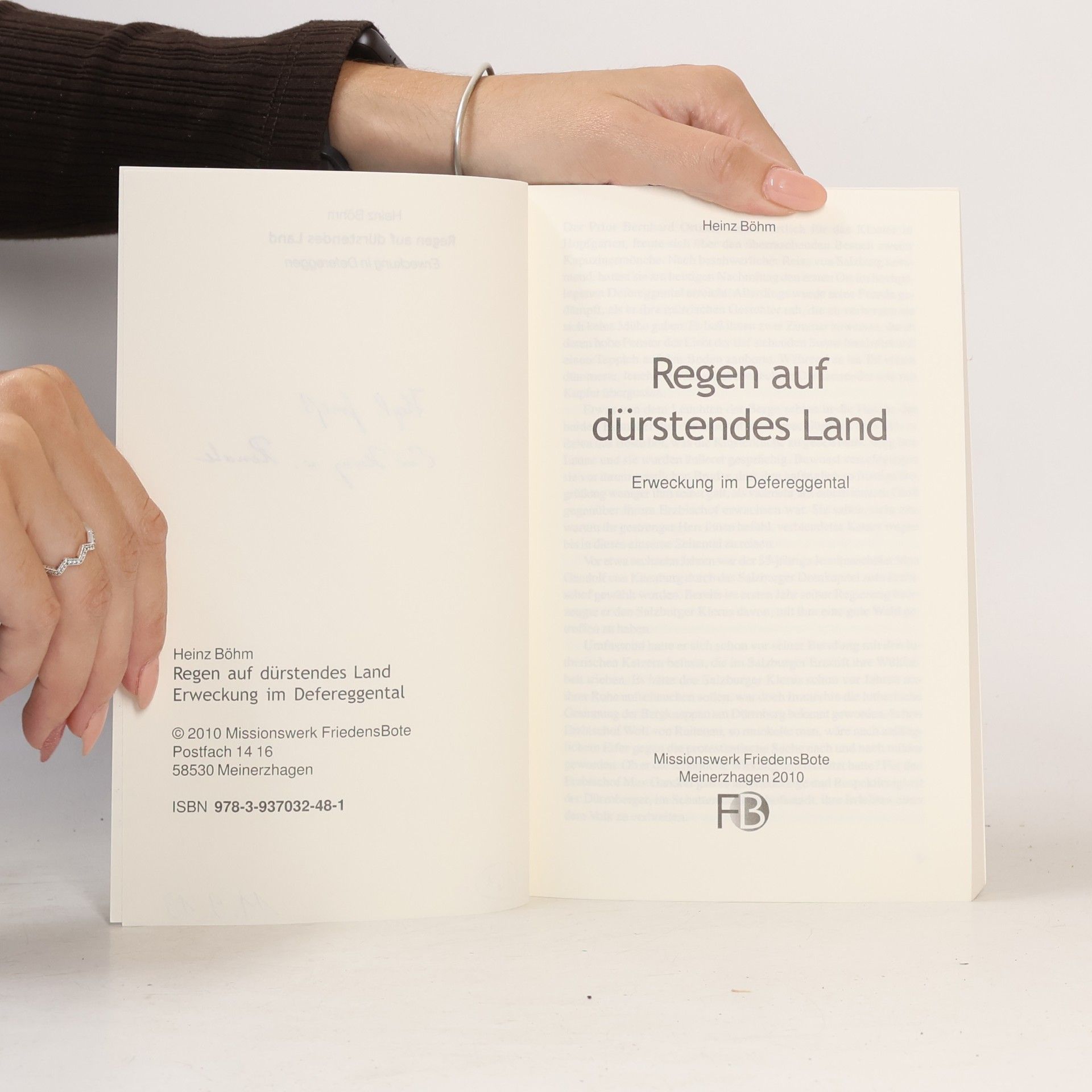 Heinz Bohm Regen auf dürstendes Land