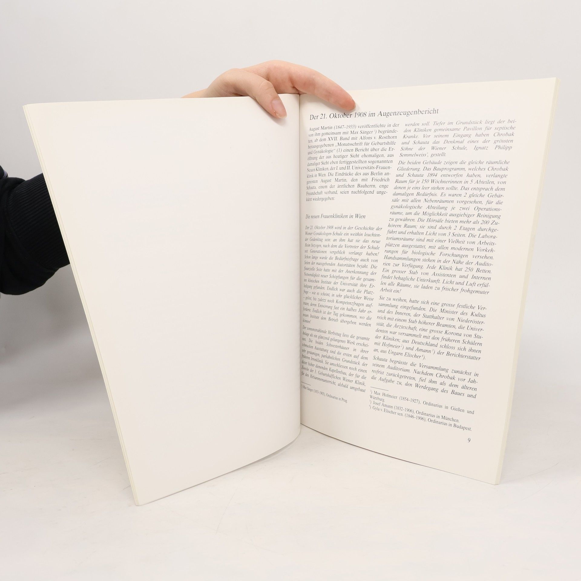 Anton Schaller Die Wertheim-Klinik: 1989 bis zur Auflassung 1993. Nachträge, Kommentare, Berichtigungen zu "Eine Geschichte der II. Universitäts-Frauenklinik in Wien"