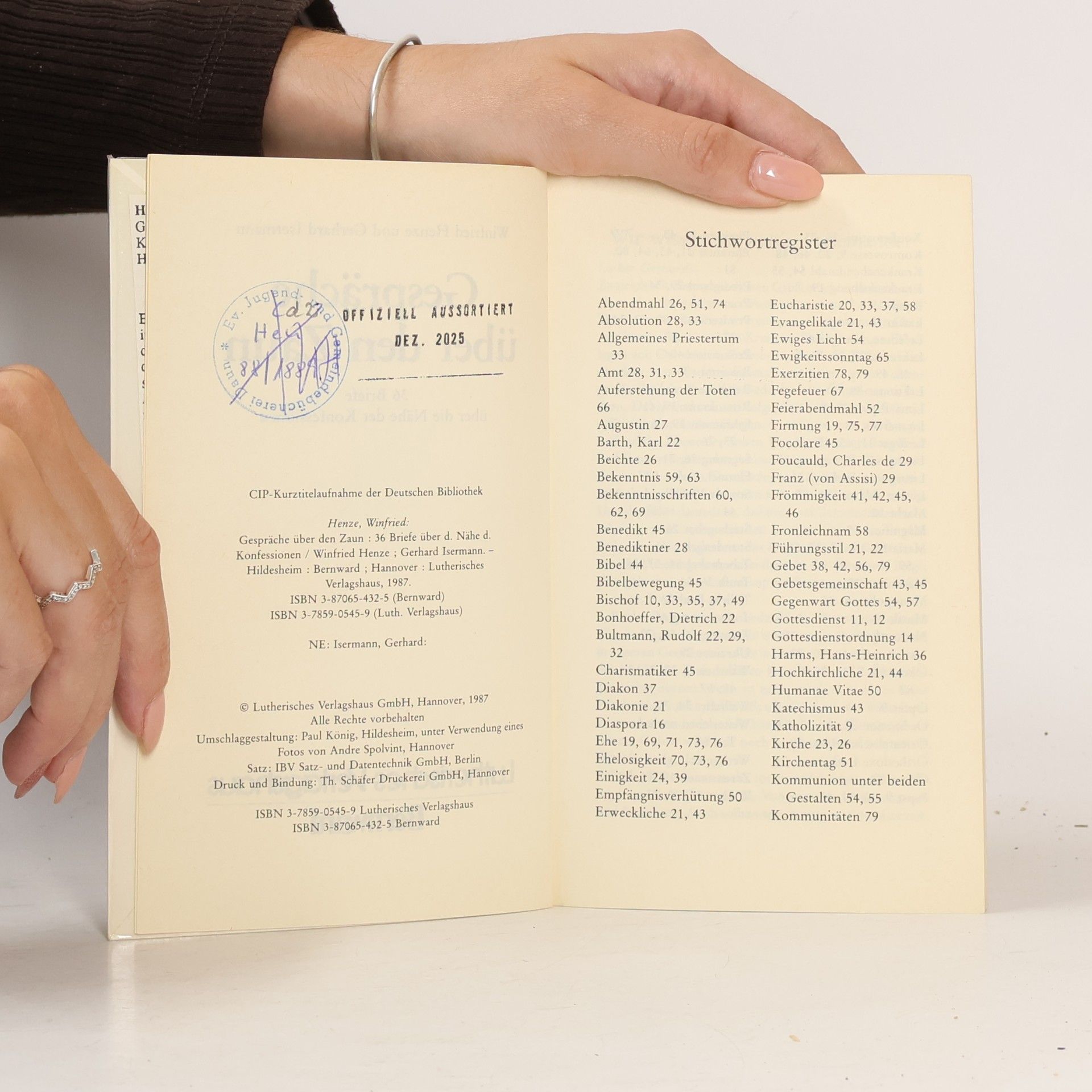 Winfried Henze Gespräche über den Zaun. 36 Briefe zur Nähe der Konfessionen