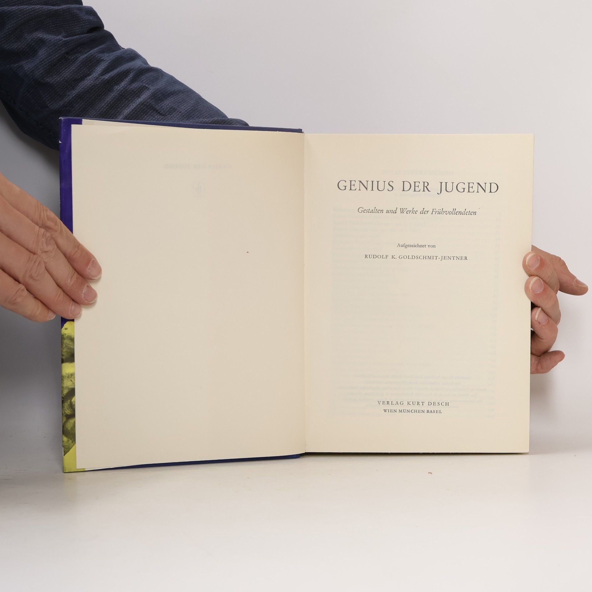Rudolf Goldschmit-Jentner Genius der Jugend