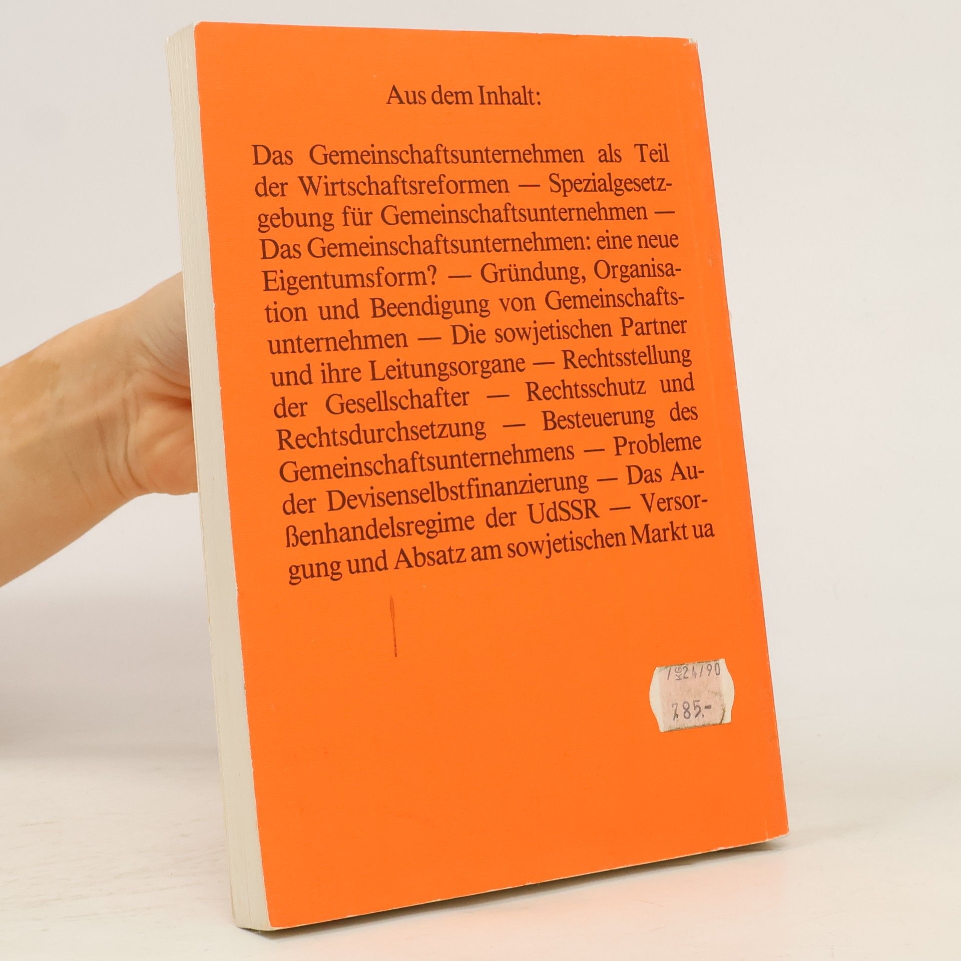 Susanne Heger Joint Ventures in der Sowjetunion