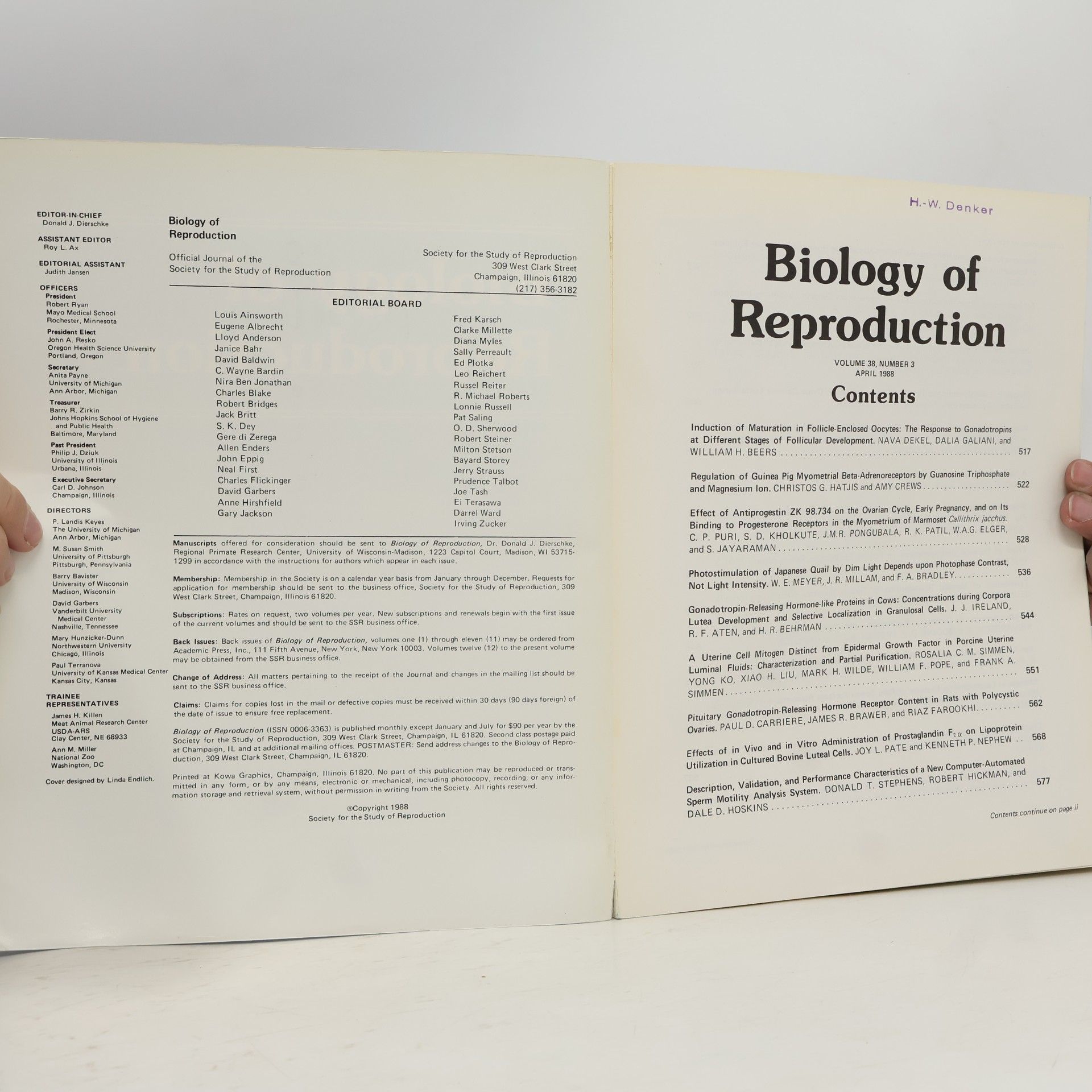 Collectif d'auteurs Biology of Reproduction 3
