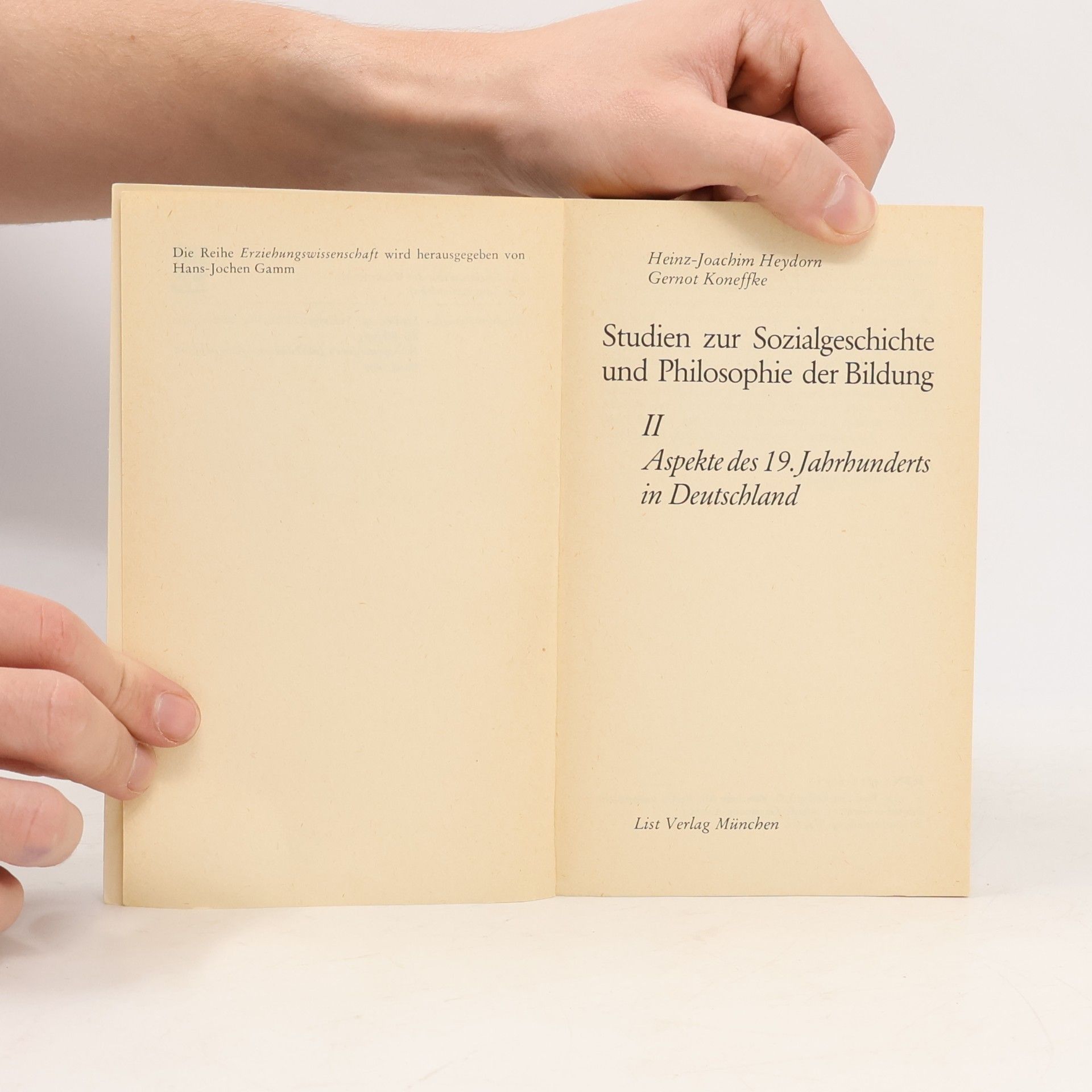 Heinz Joachim Heydorn Studien zur Sozialgeschichte und Philosophie der Bildung : Aspekte des 19. Jahrhunderts in Deutschland