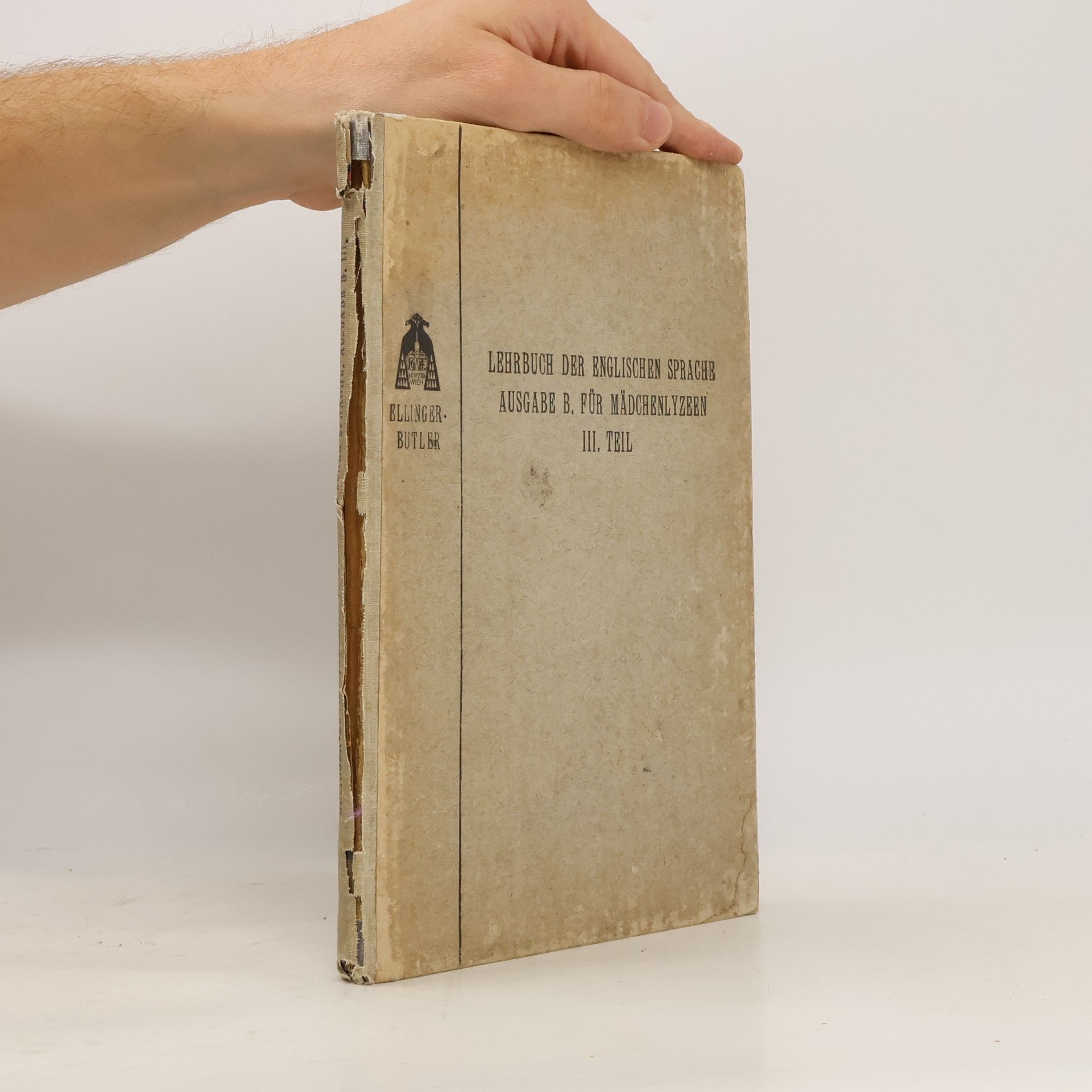A. J. Percival Butler Lehrbuch der englischen Sprache, III. Teil: A Short English Syntax and Exercises