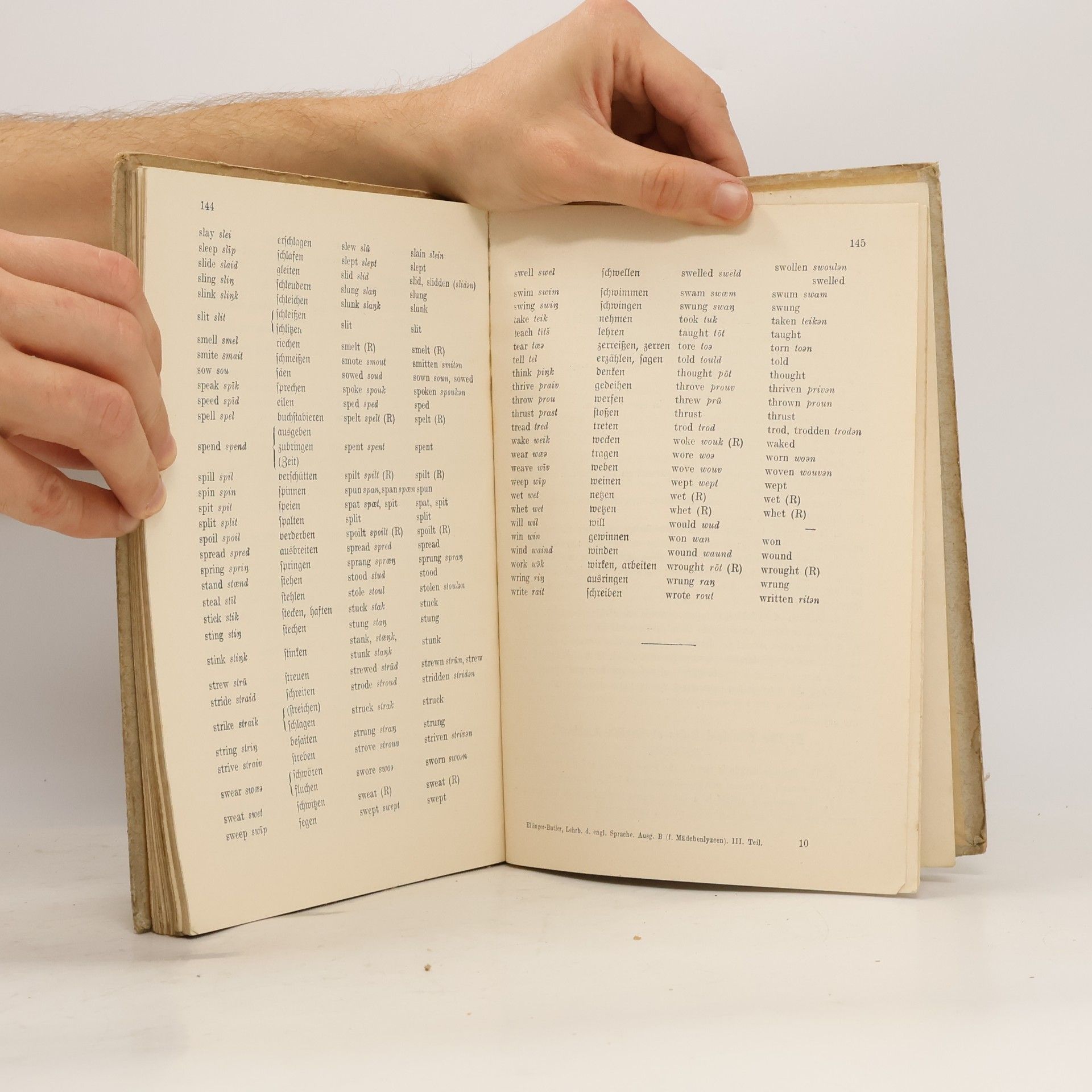 Johann Ellinger Lehrbuch der englischen Sprache, III. Teil: A Short English Syntax and Exercises