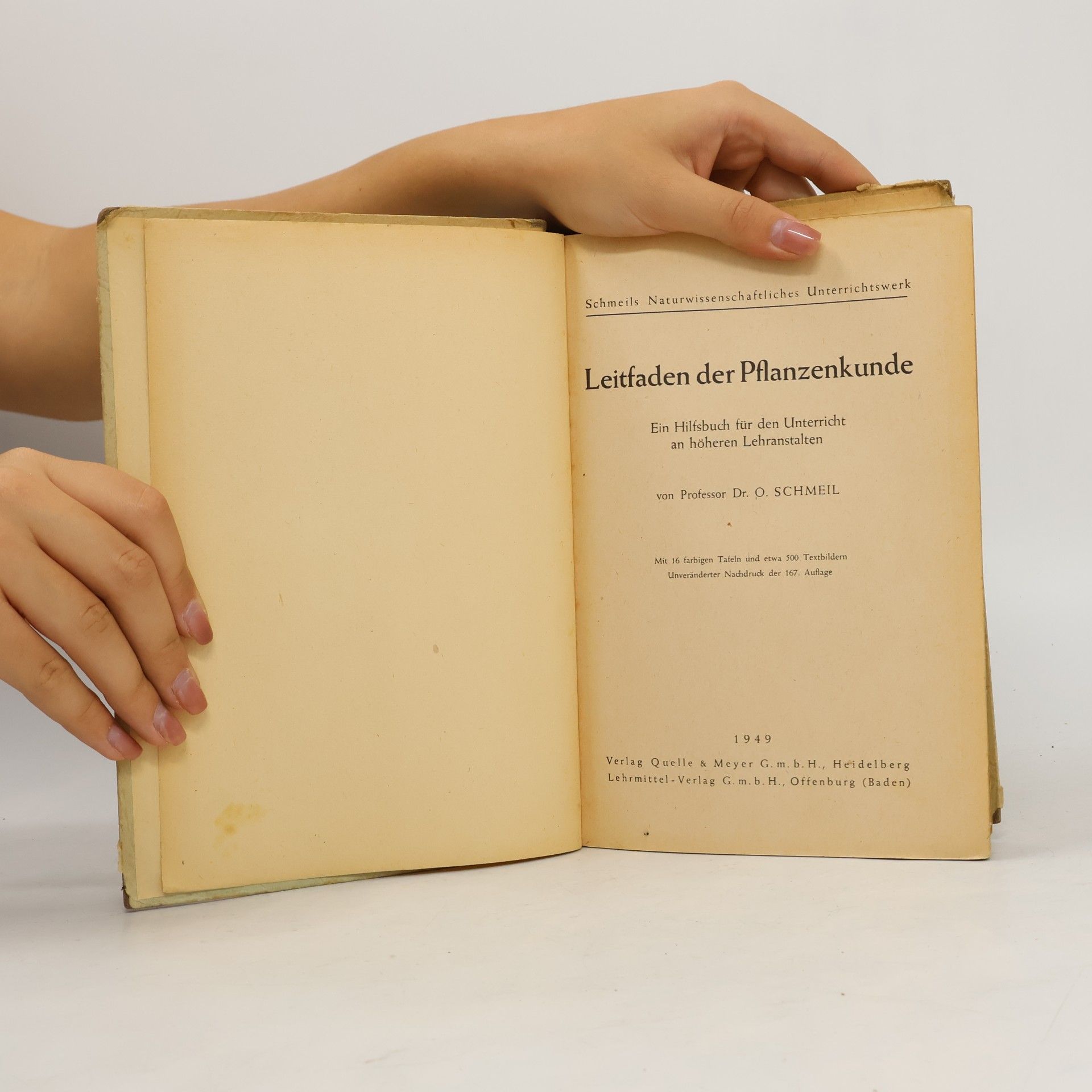 Otto Schmeil Leitfaden der Pflanzenkunde