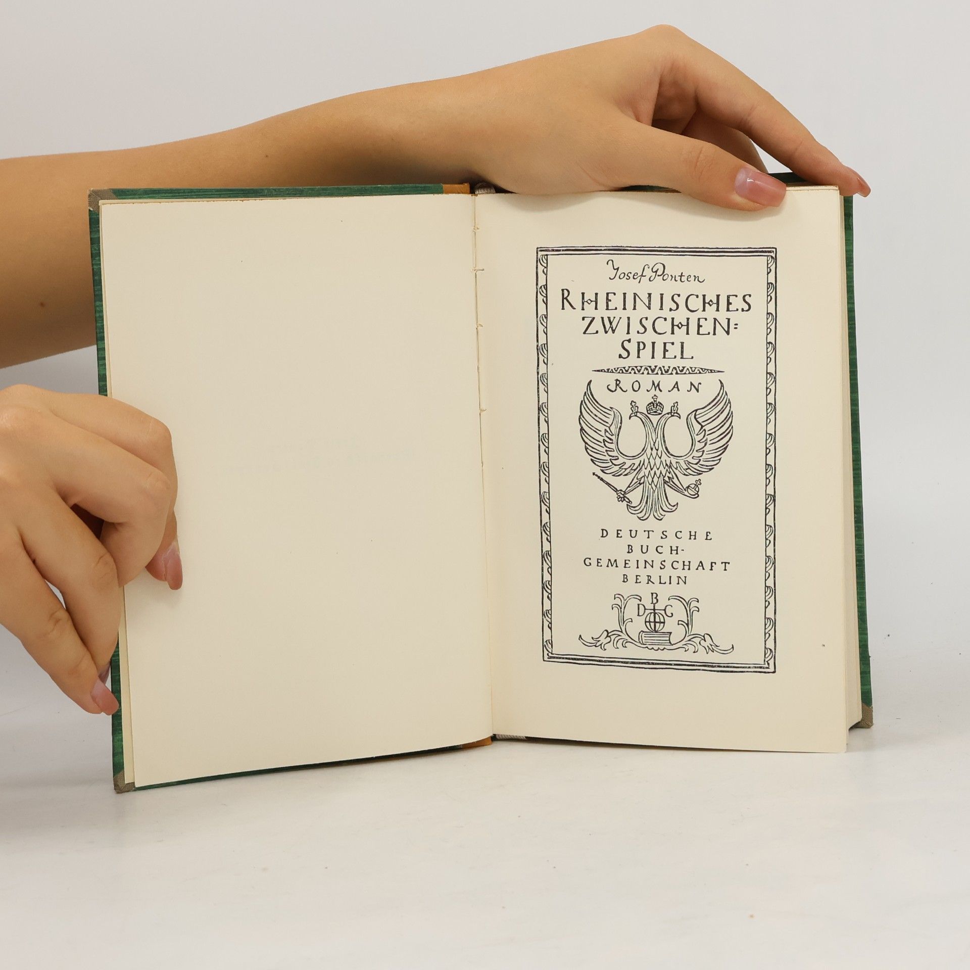 Josef Ponten Rheinisches Zwischenspiel