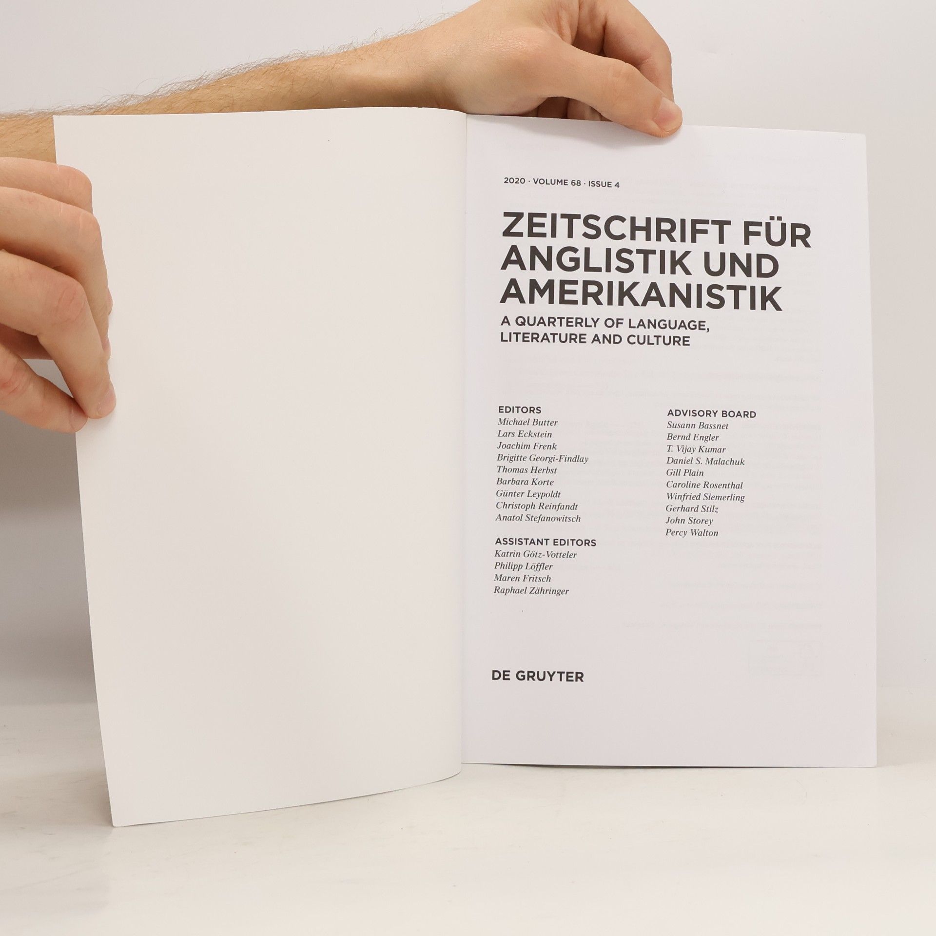 kolektiv Zeitschrift für Anglistik und Amerikanistik 68