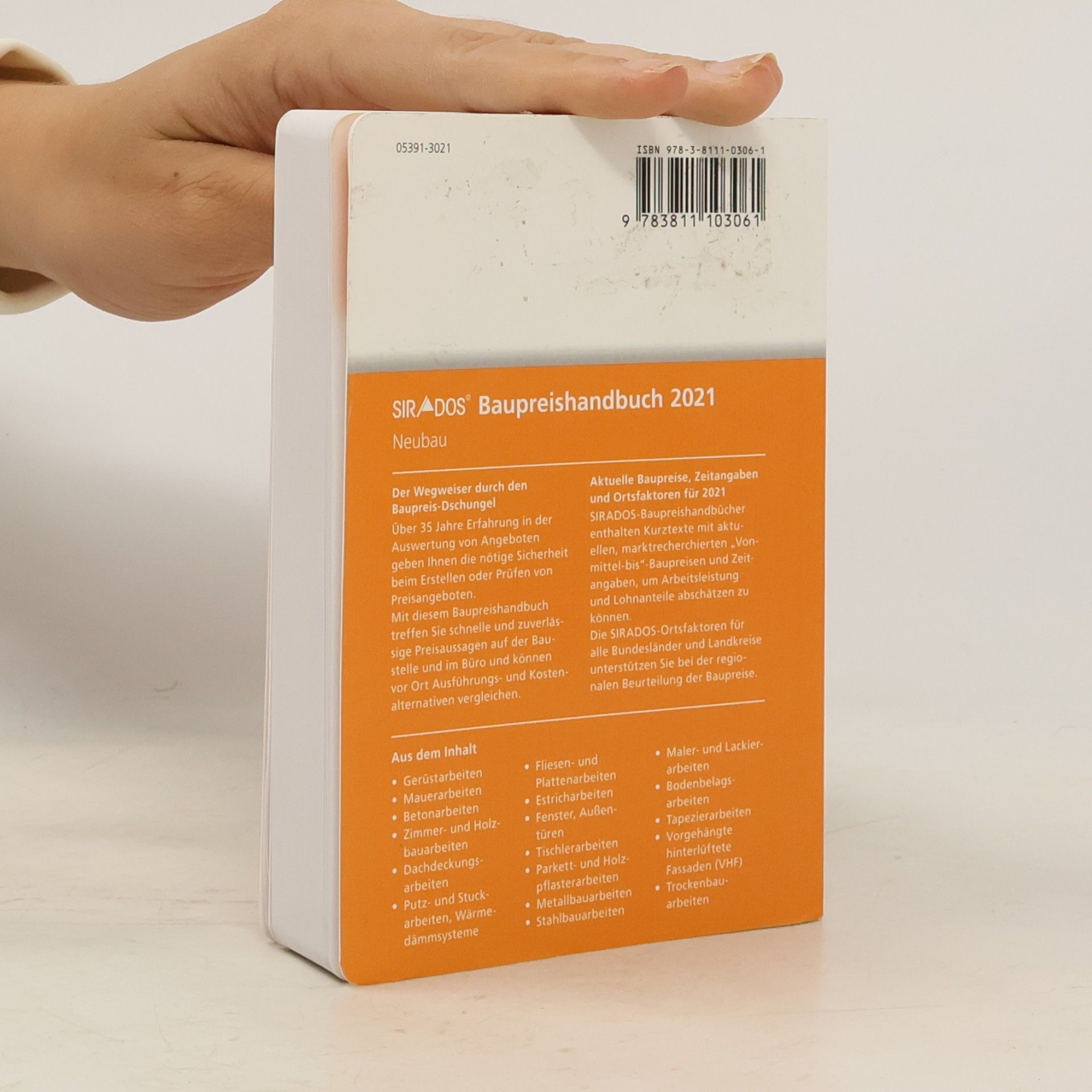 SIRADOS Baudaten SIRADOS Baupreishandbuch 2021 Neubau: Sicherheit und Kompetenz durch aktuelle marktrecherchierte Baupreise zum "Überall hin mitnehmen"!