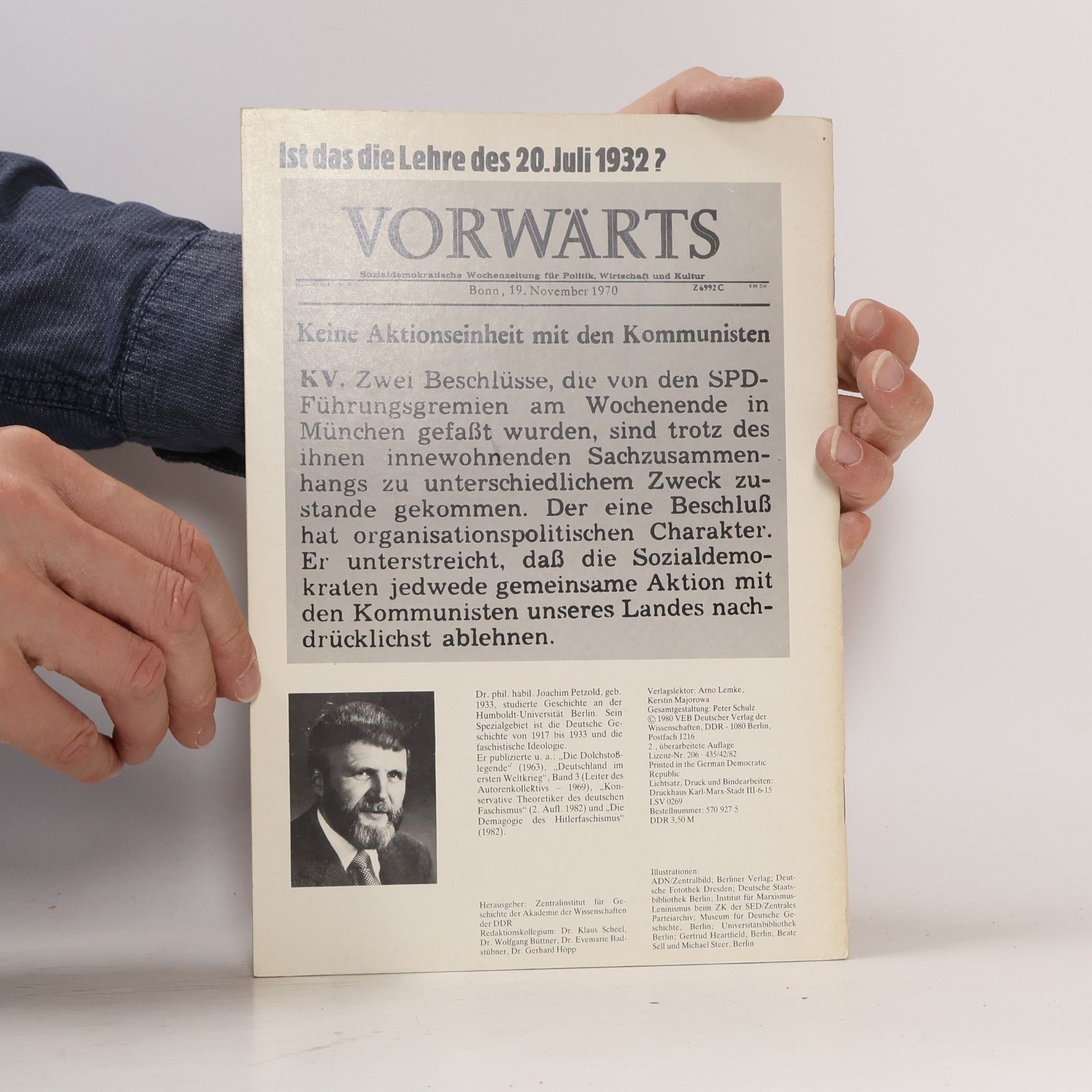 Heinz-Joachim Petzold Generalprobe für Hitler