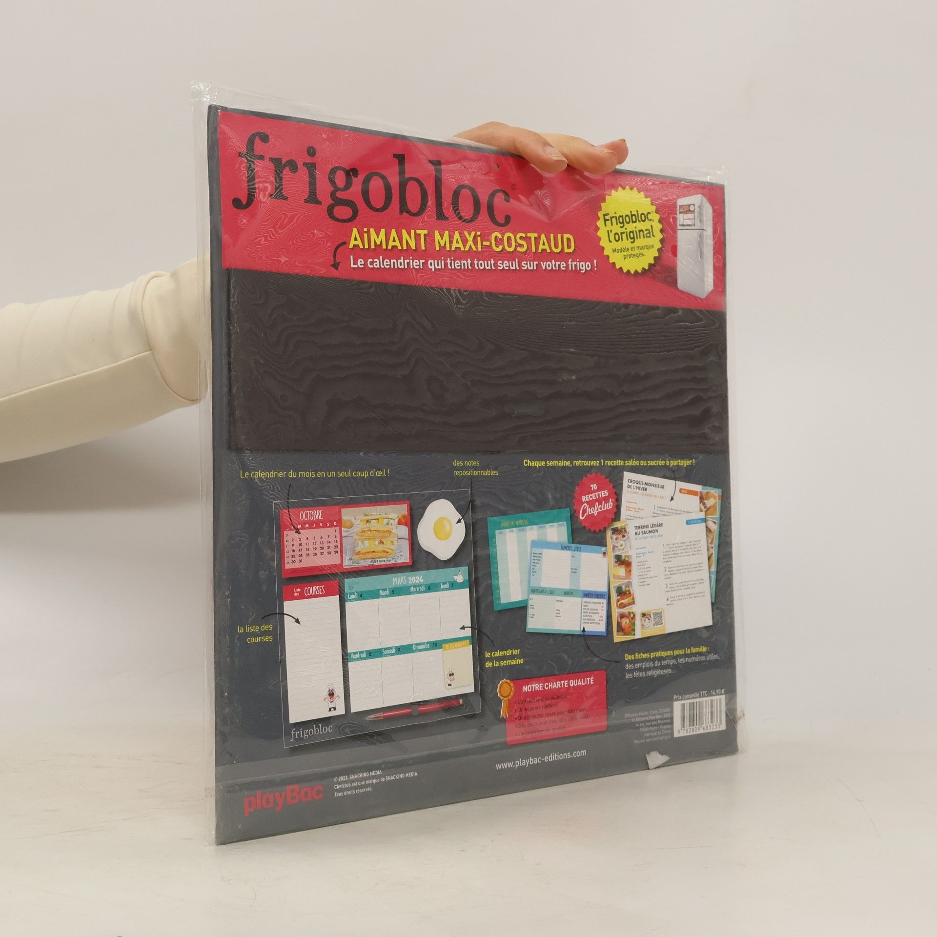 Frigobloc Hebdomadaire 2024 Chefclub (de sept. 2023 à déc. 2024): Le calendrier maxi-aimanté pour se simplifier la vie ! Avec un critérium