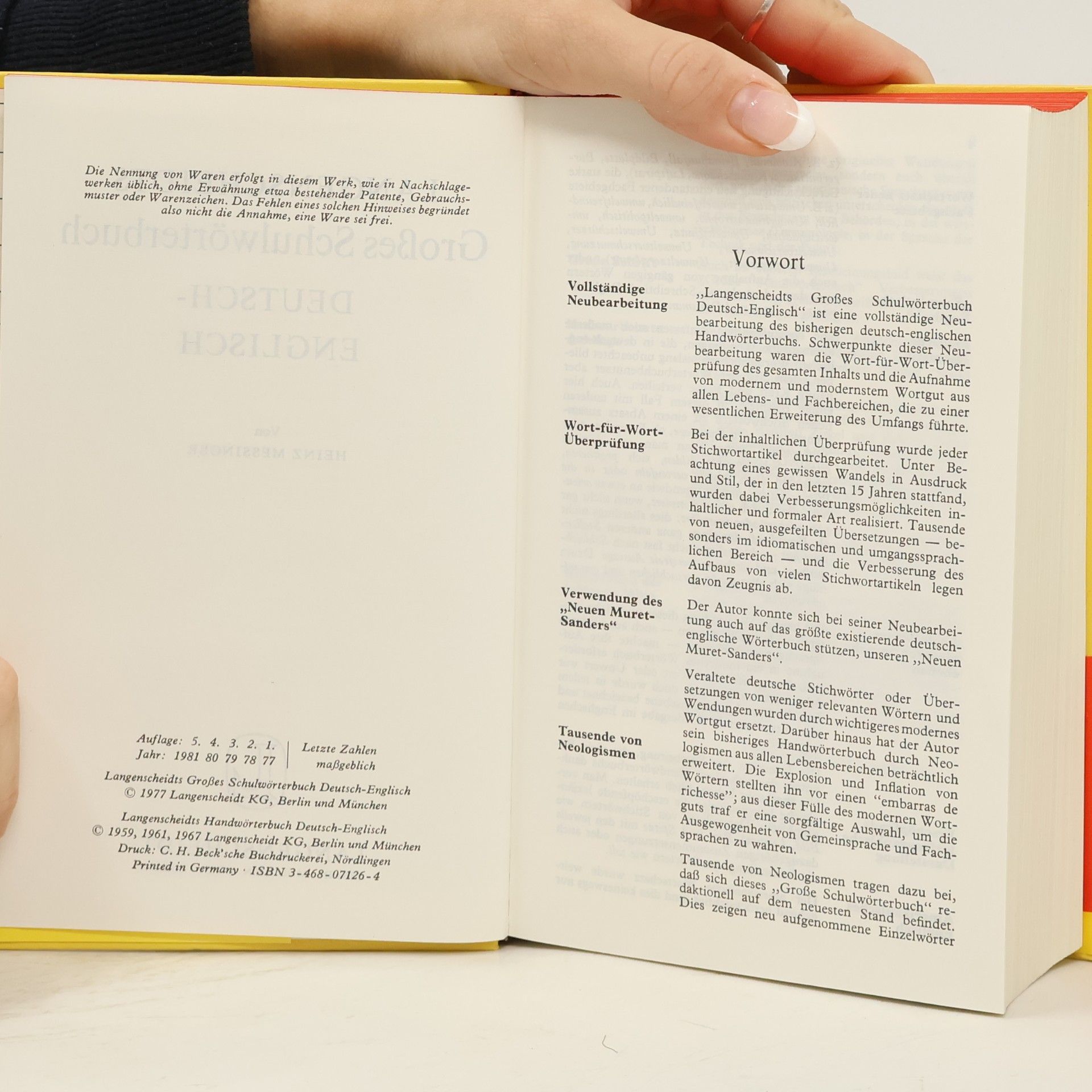 Heinz Messinger Langenscheidts Großes Schulwörterbuch Englisch-Deutsch