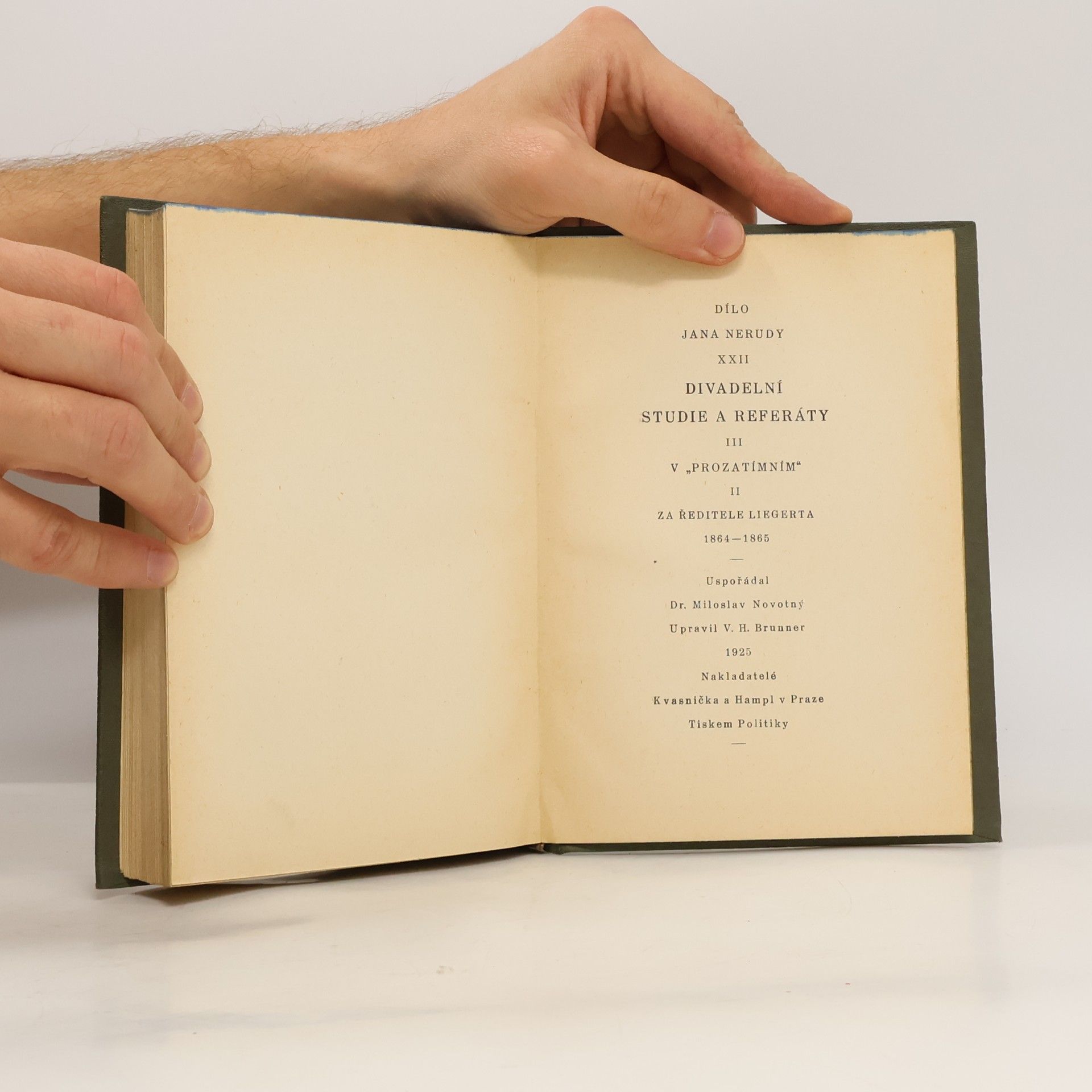 Jan Neruda Dílo Jana Nerudy XXII. Divadelní studie a referáty III.