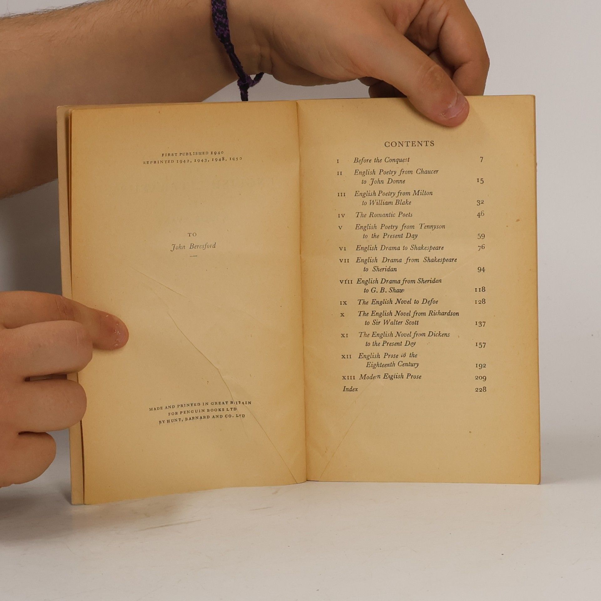 B. Ifor Evans A Short History of English Literature