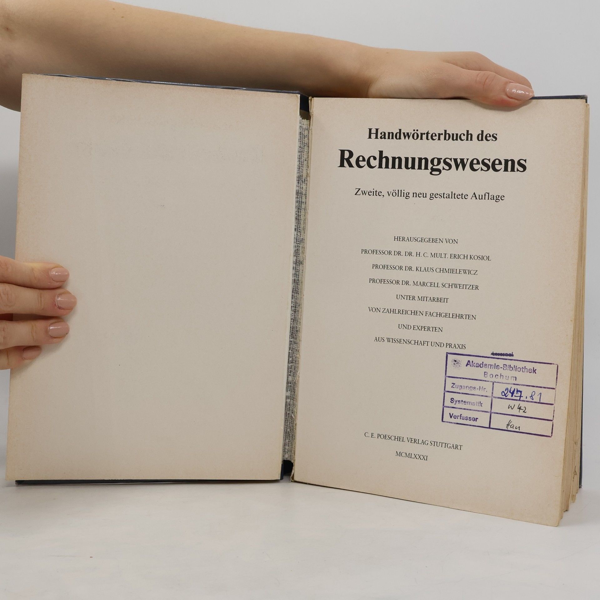 Erich Kosiol Handwörterbuch des Rechnungswesens